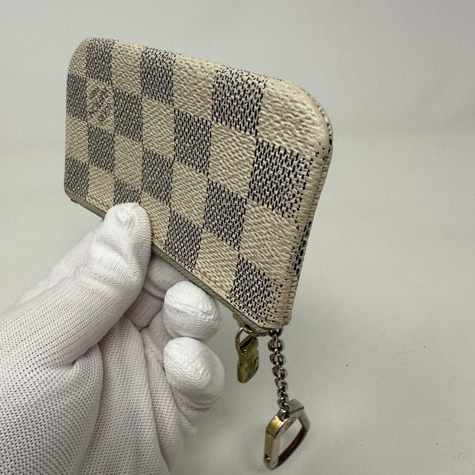 Louis Vuitton LV Damier Azure Coin Cles Pouch Keychain