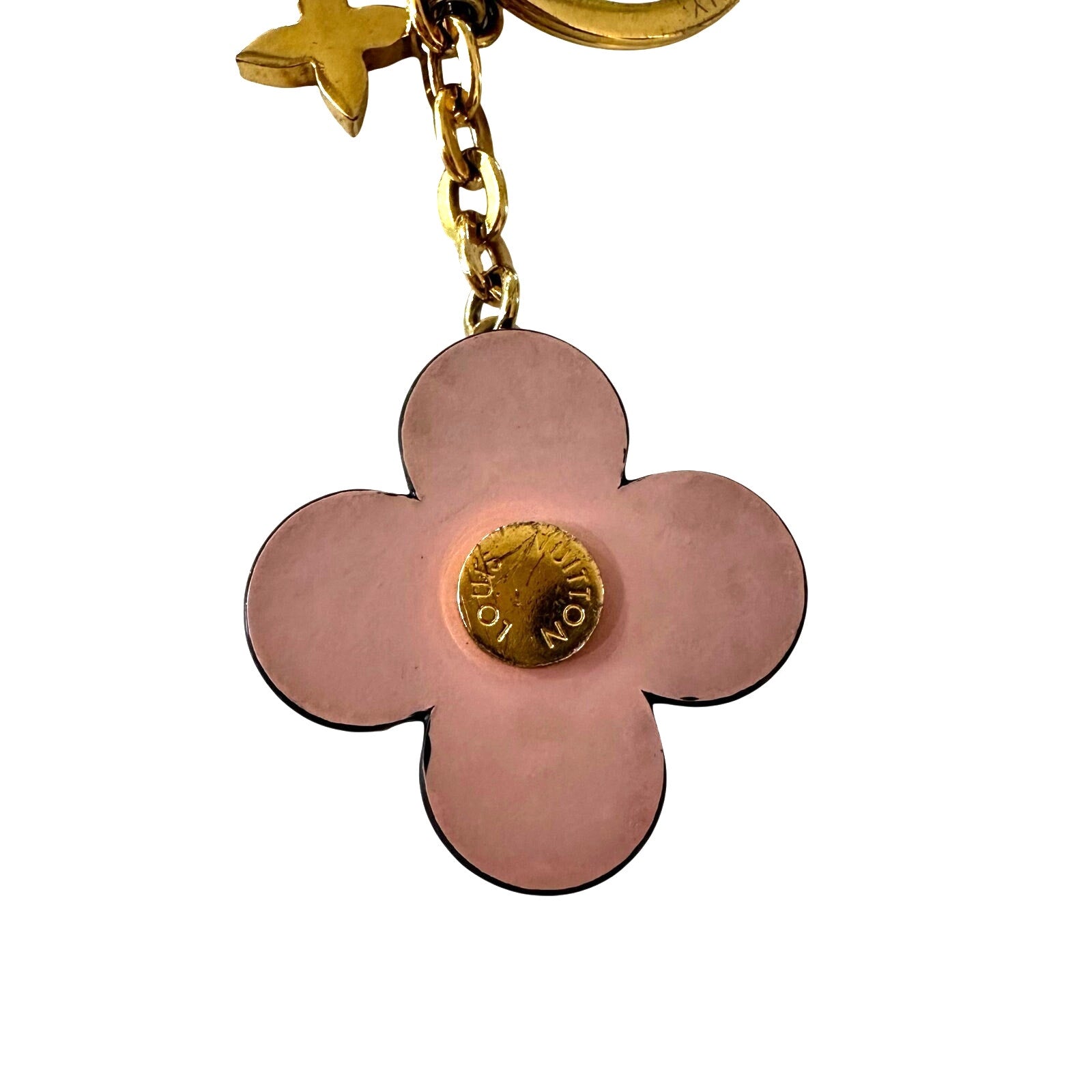 Louis Vuitton LV Porte Cles Blooming Flowers BB Bag Charm Keychain Pinks
