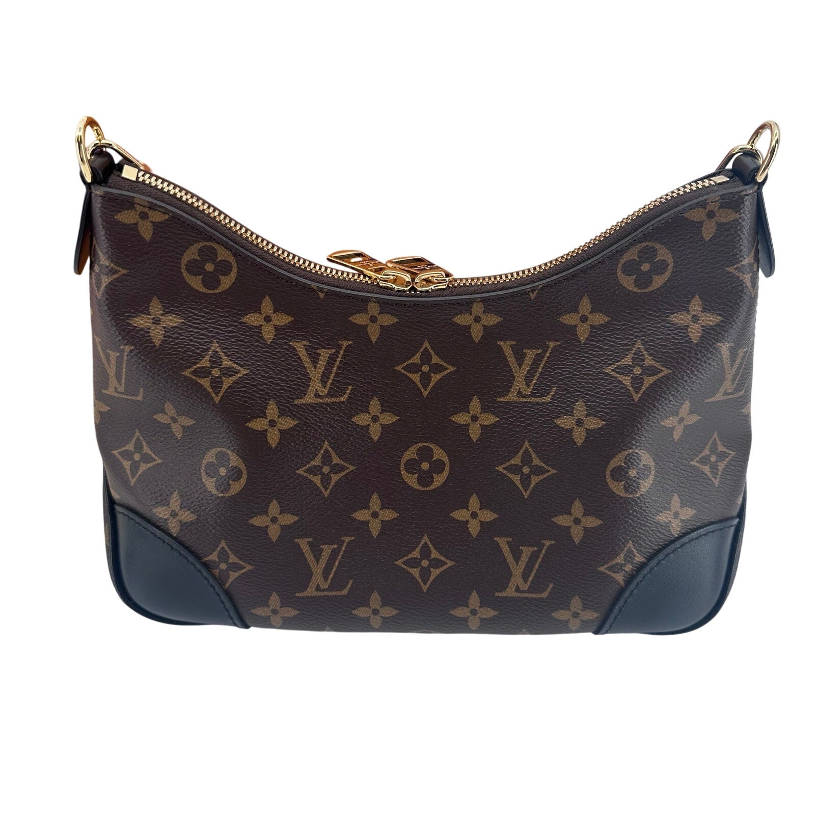 Louis Vuitton LV Monogram Boulogne NM MNG Noir Trim Crossbody Shoulder Bag