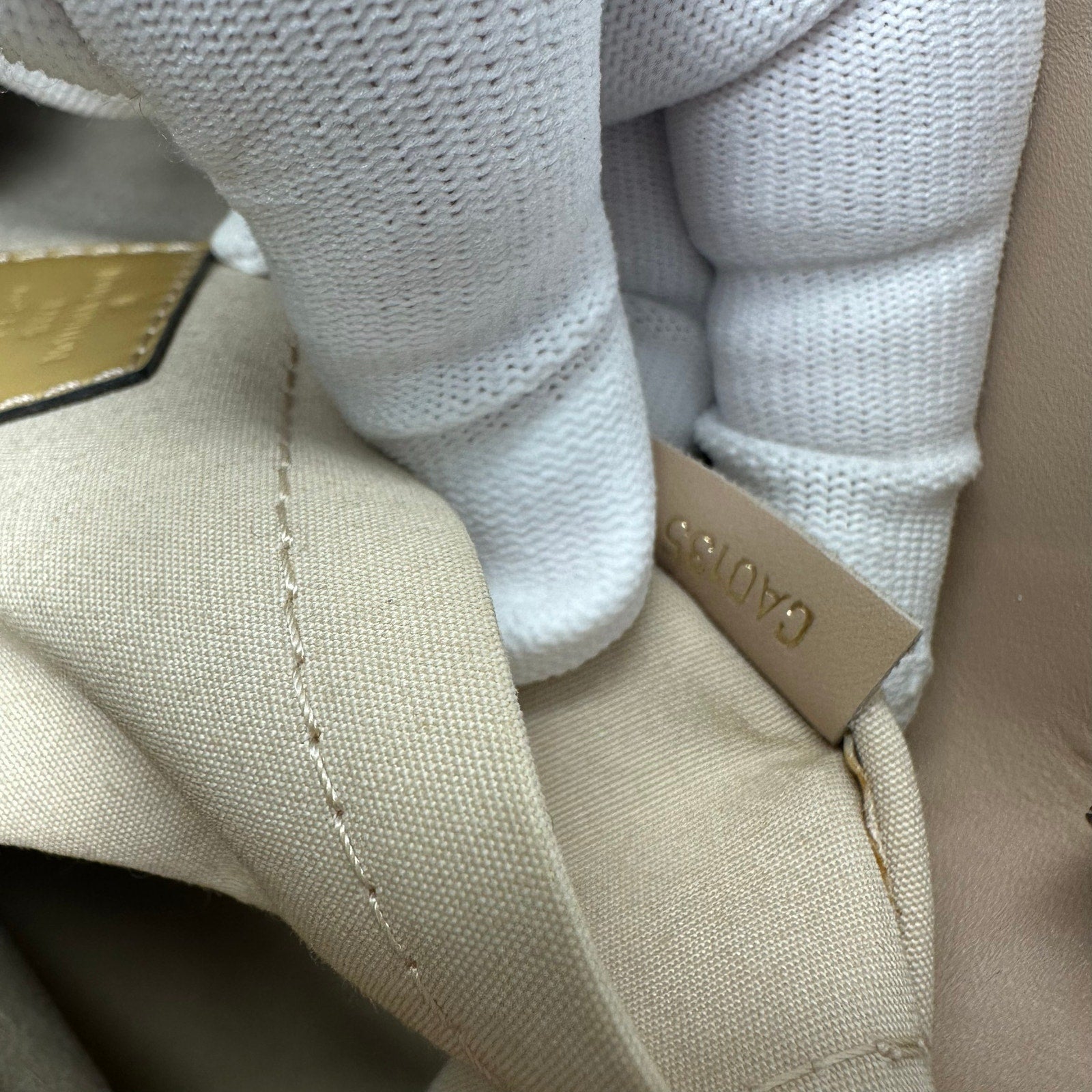 Louis Vuitton LV Vernis Monogram Montaigne Bag Cream Yellow