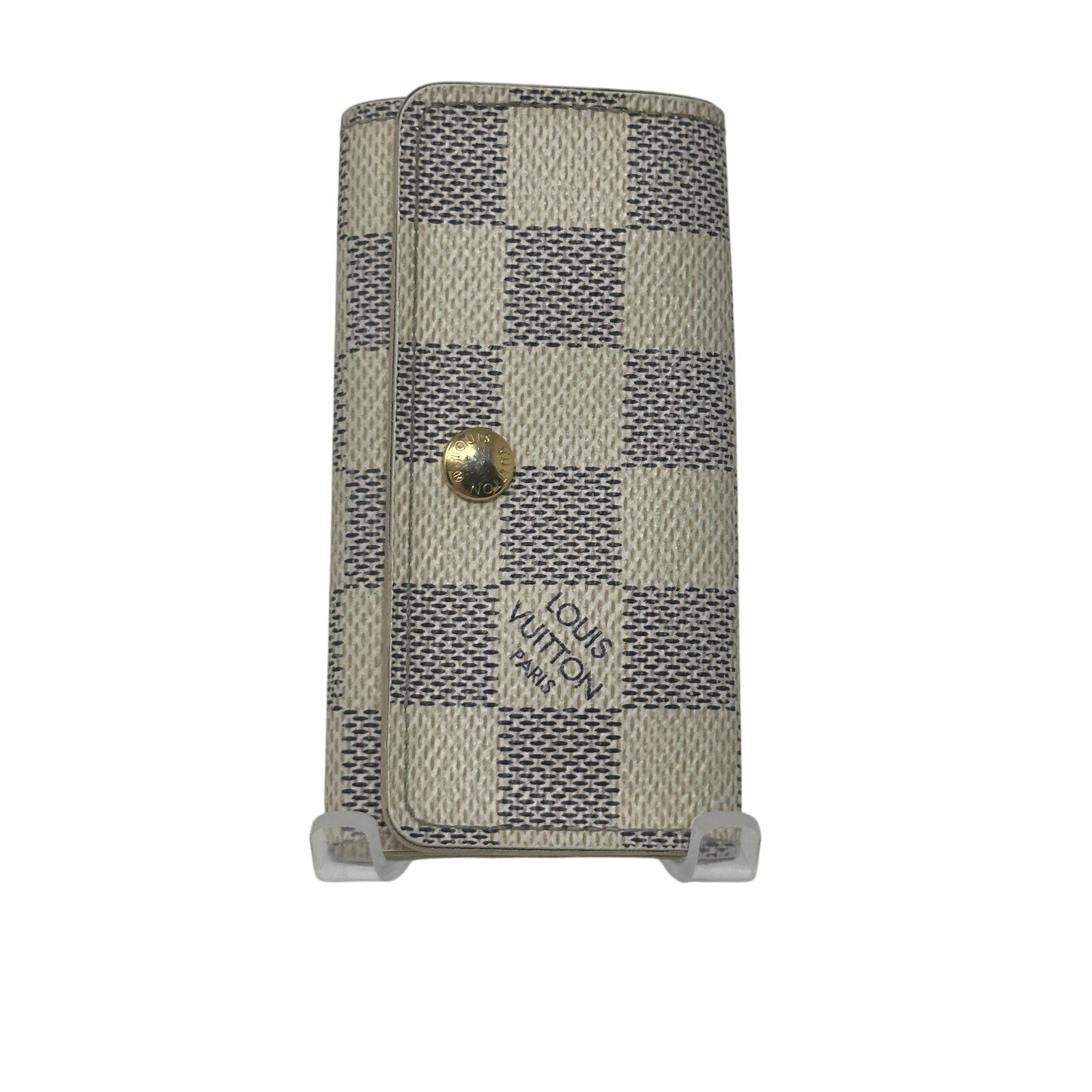 Louis Vuitton LV Damier Azur 4 Key Cles Holder