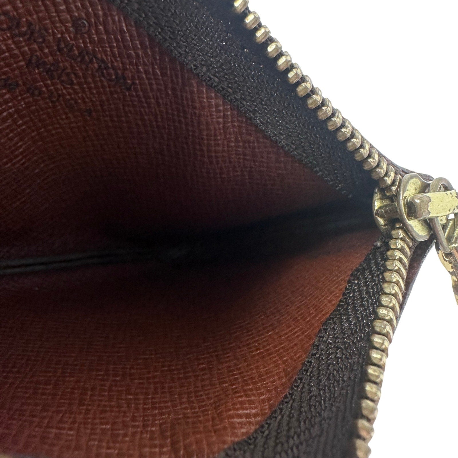 Louis Vuitton LV Monogram Key Coin Cles Zip Pouch Keychain