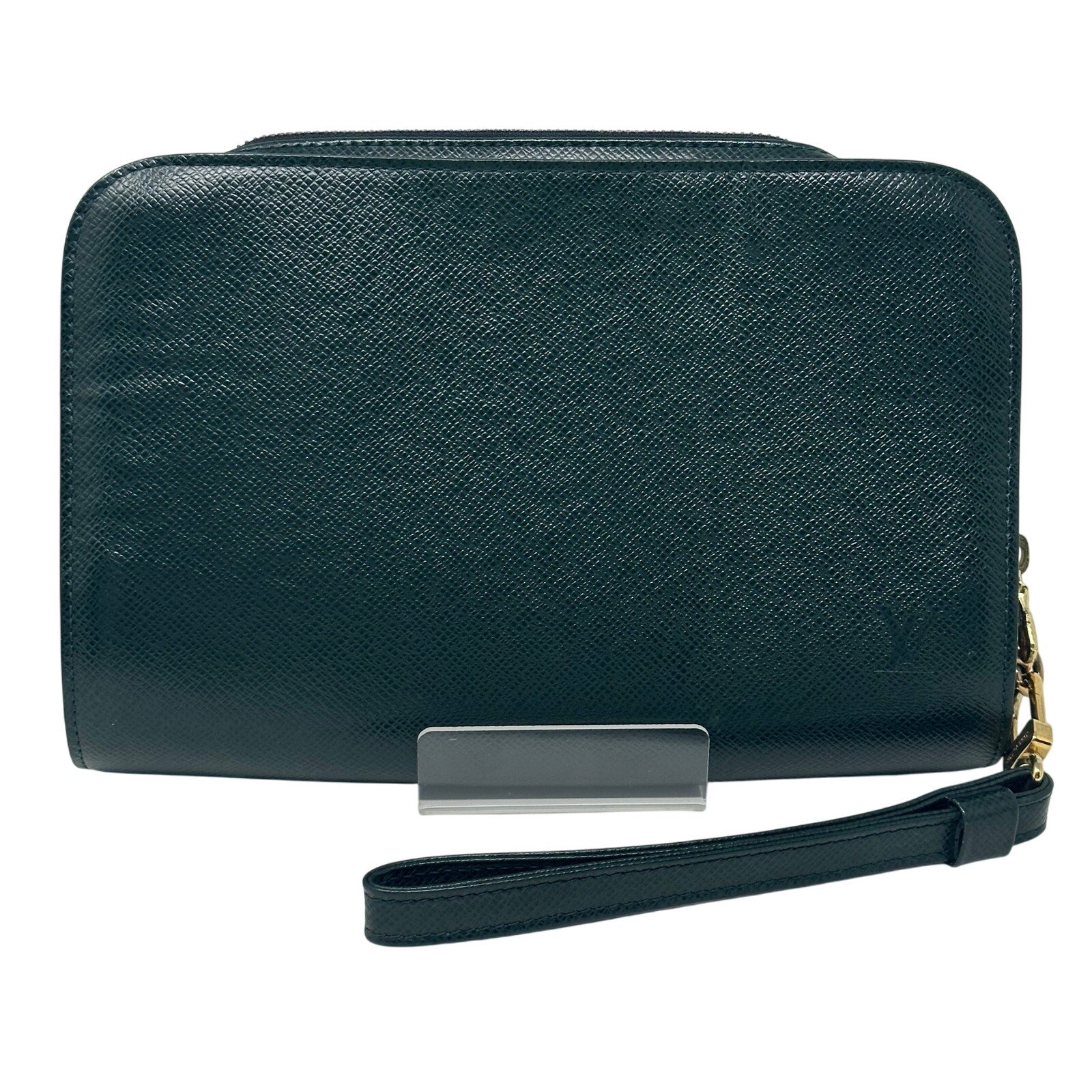 Louis Vuitton LV Baikal Clutch Epicea Green Taiga Leather Bag