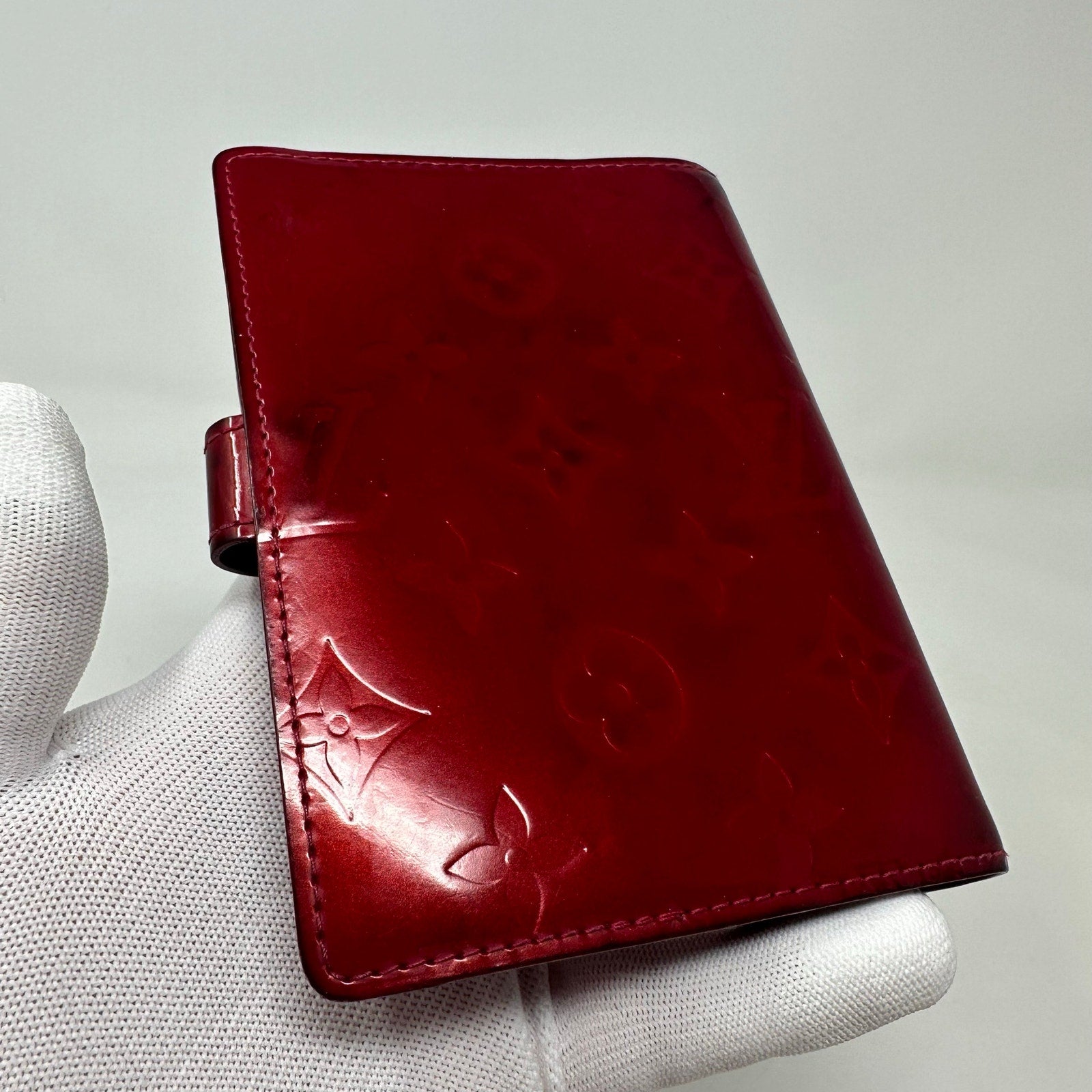 Louis Vuitton LV Agenda PM Cover Vernis Dark Red