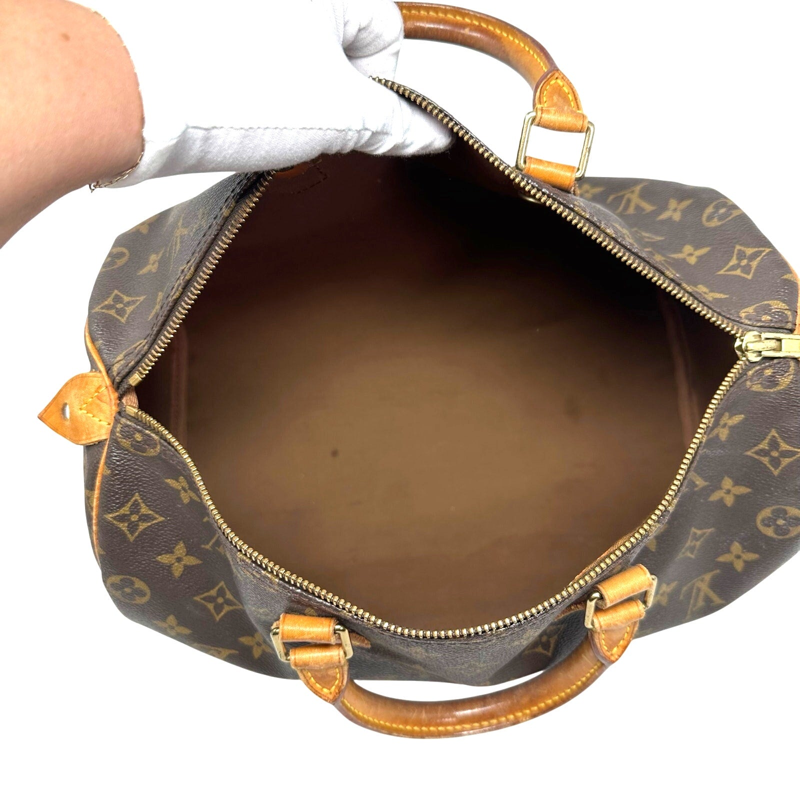 Louis Vuitton LV Monogram Speedy 35 Boston Bag