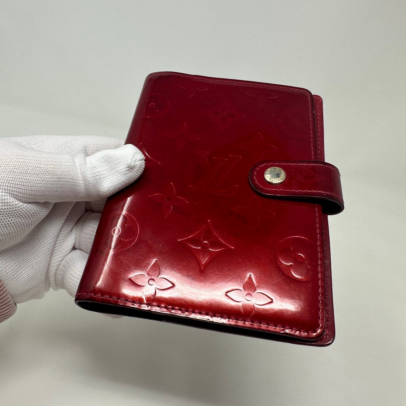 Louis Vuitton LV Agenda PM Cover Vernis Dark Red