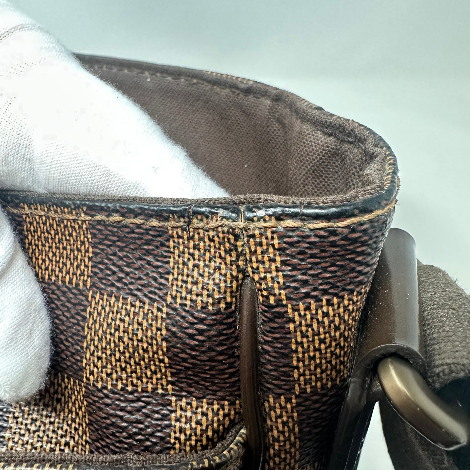 Louis Vuitton LV Damier Ebene District MM Crossbody Messenger Bag