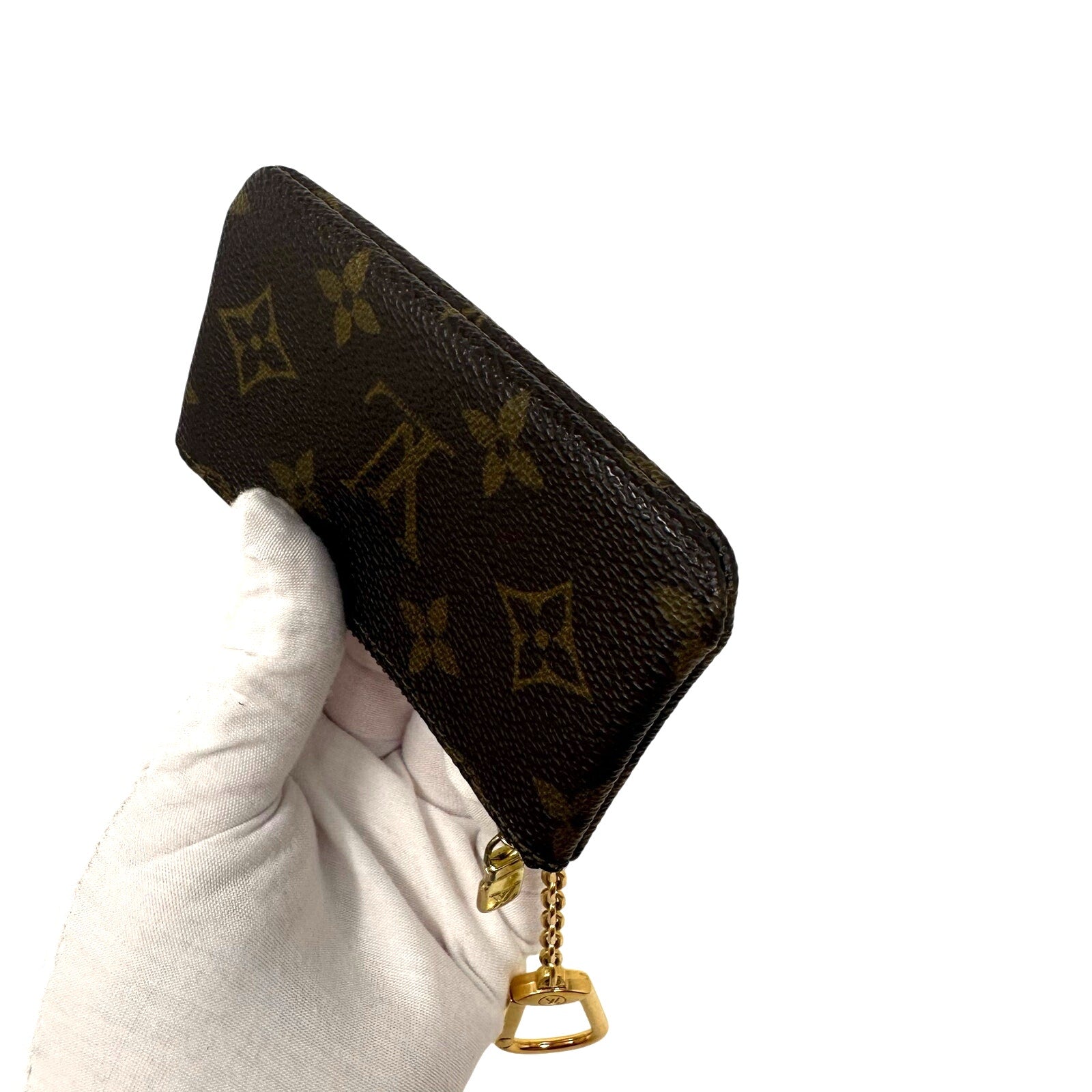 Louis Vuitton LV Monogram Key Coin Cles Zip Pouch Keychain