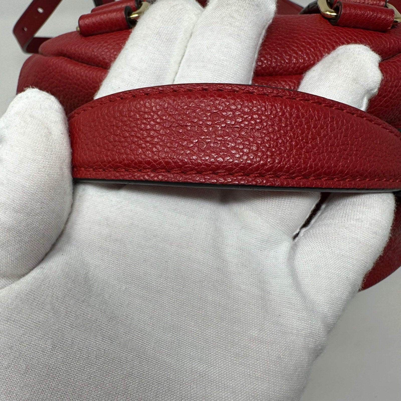Louis Vuitton LV Empriente Leather Sorbonne Backpack MM Cerise Cherry Red Mini Backpack Bag