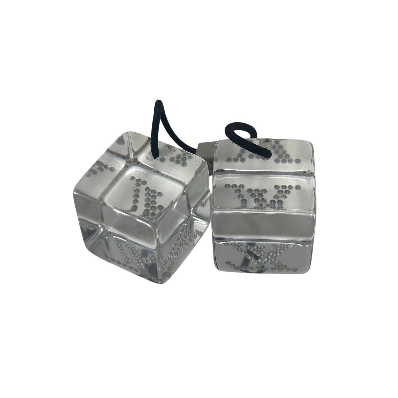 Louis Vuitton LV Transparent Hair Tie Bobbles Silver Clear