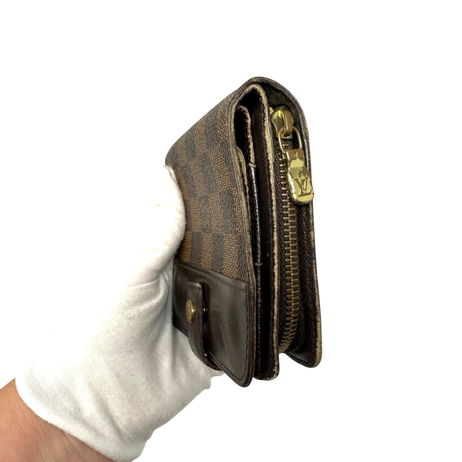 Louis Vuitton LV Damier Ebene Compact Zippy Wallet