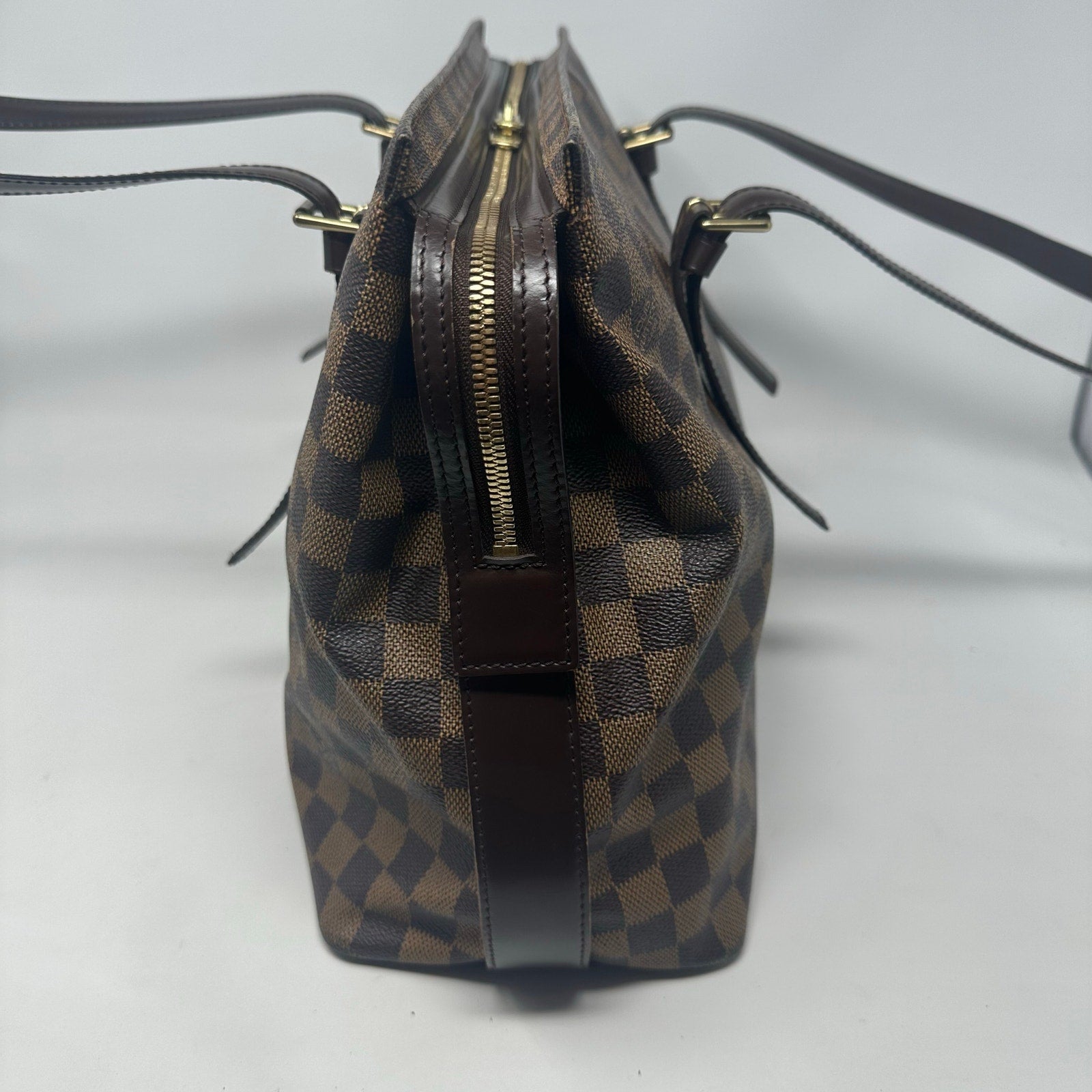 Louis Vuitton LV Tote Bag Chelsea Ebene Brown Damier