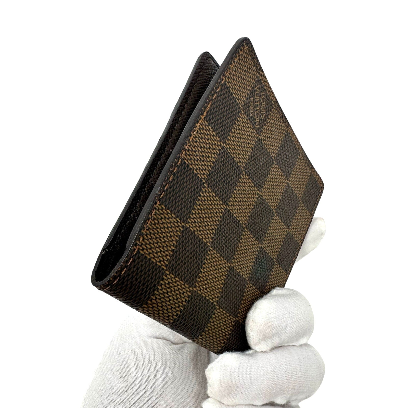 Louis Vuitton LV Damier Ebene Slim Card Holder Bifold Wallet