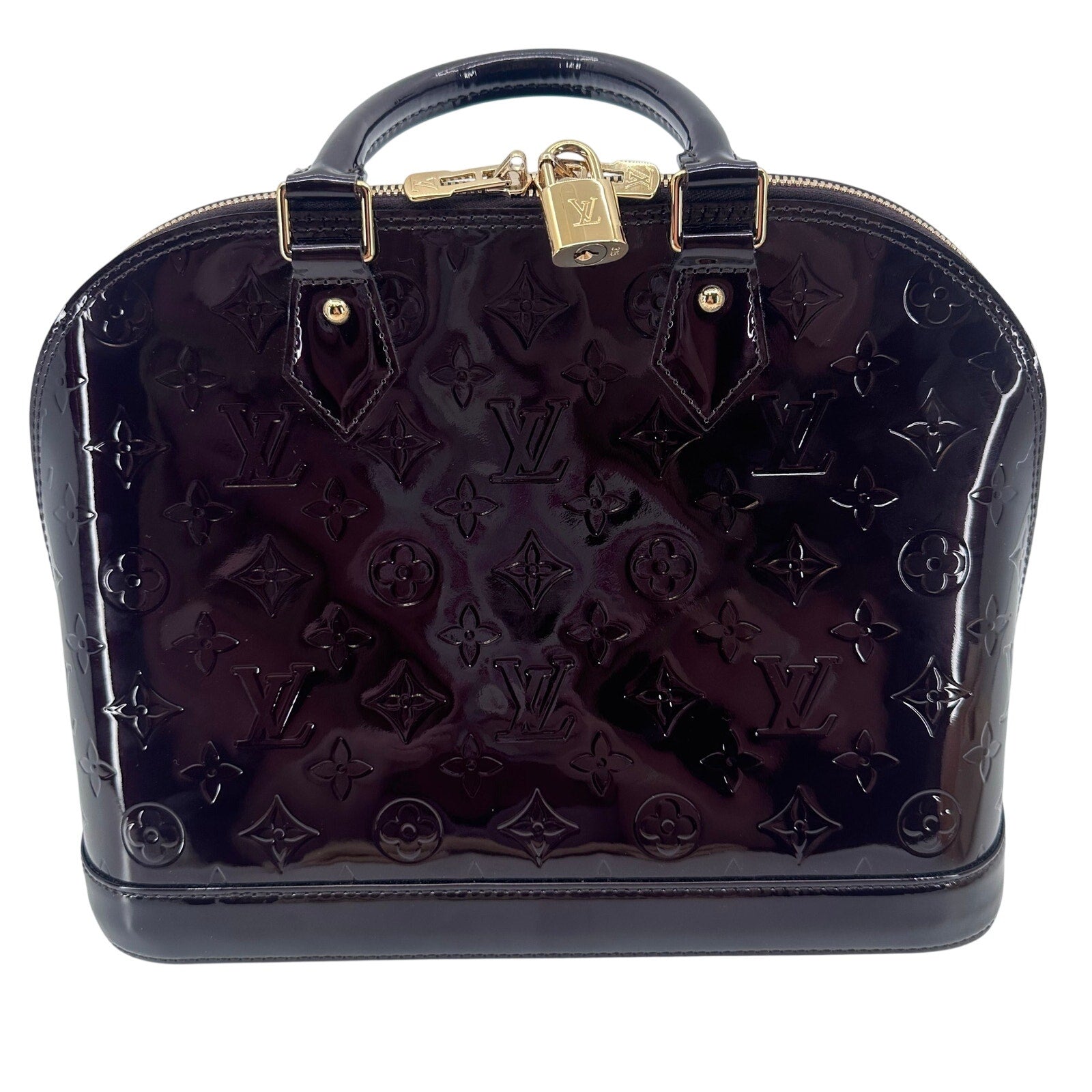 Louis Vuitton LV Monogram Vernis Alma PM Amarante Full Set