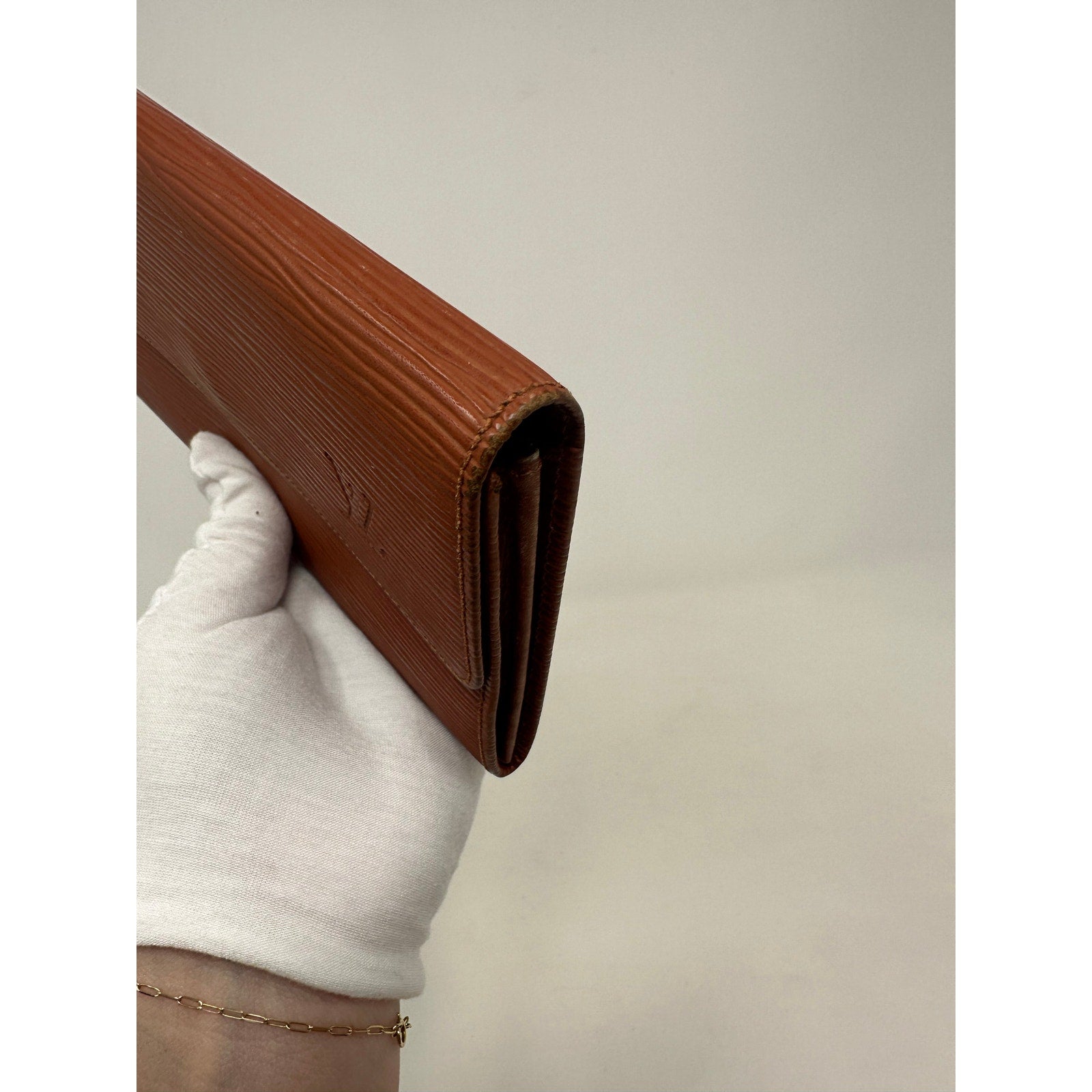 Louis Vuitton LV Epi Leather Sarah Long Wallet Cipango Brown