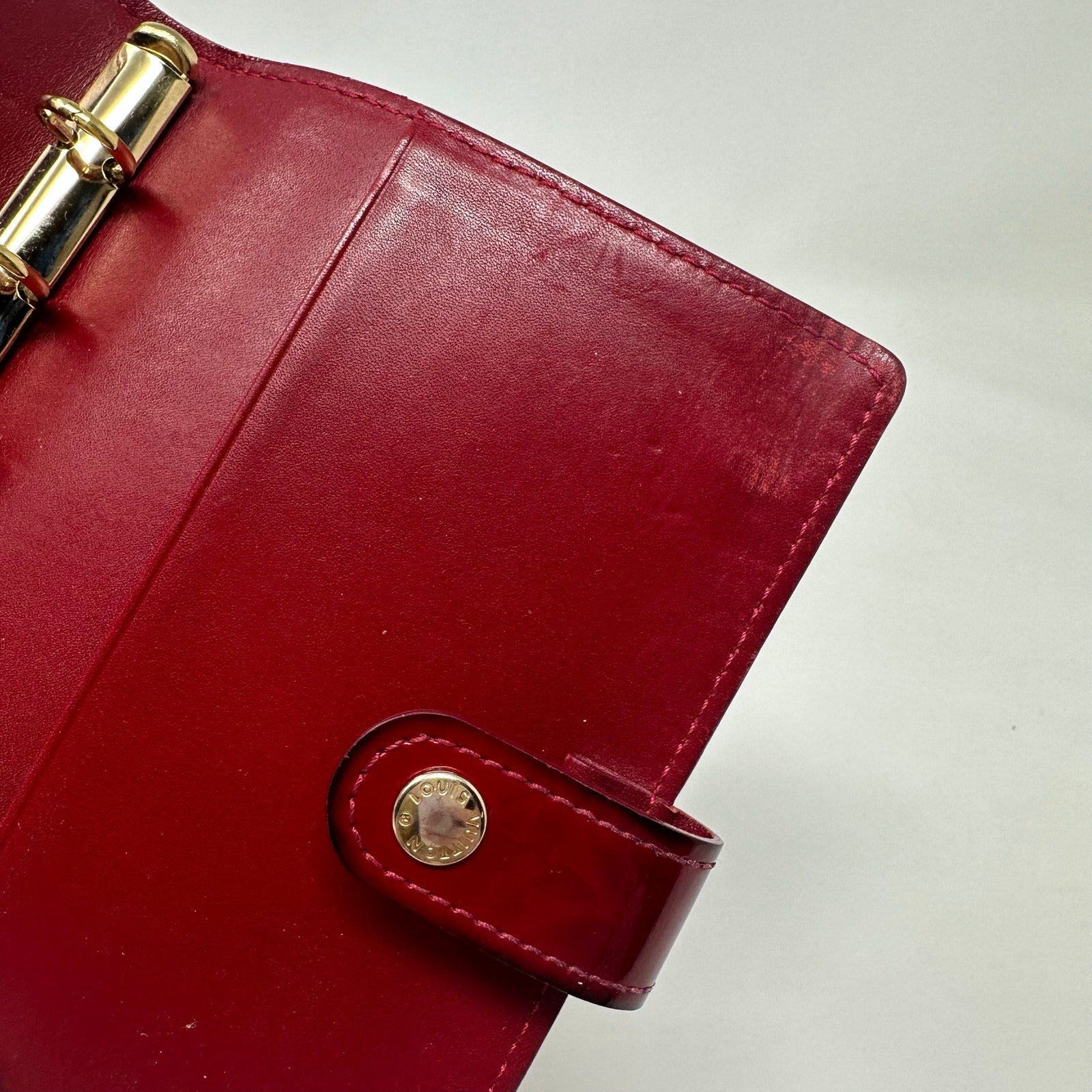 Louis Vuitton LV Agenda PM Cover Vernis Dark Red