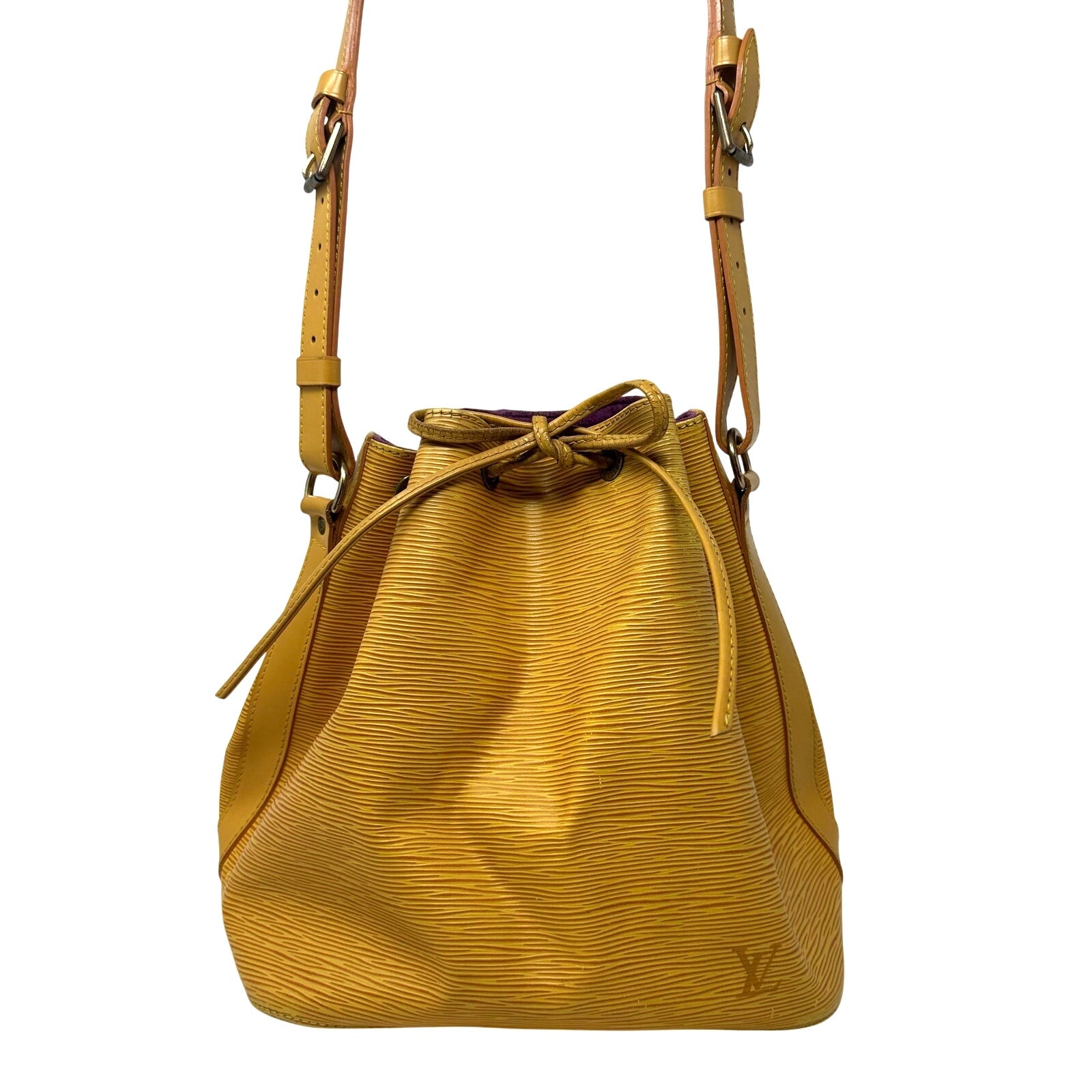 Louis Vuitton LV Petit Noe Epi Yellow Bag Drawstring Bucket Shoulder Bag