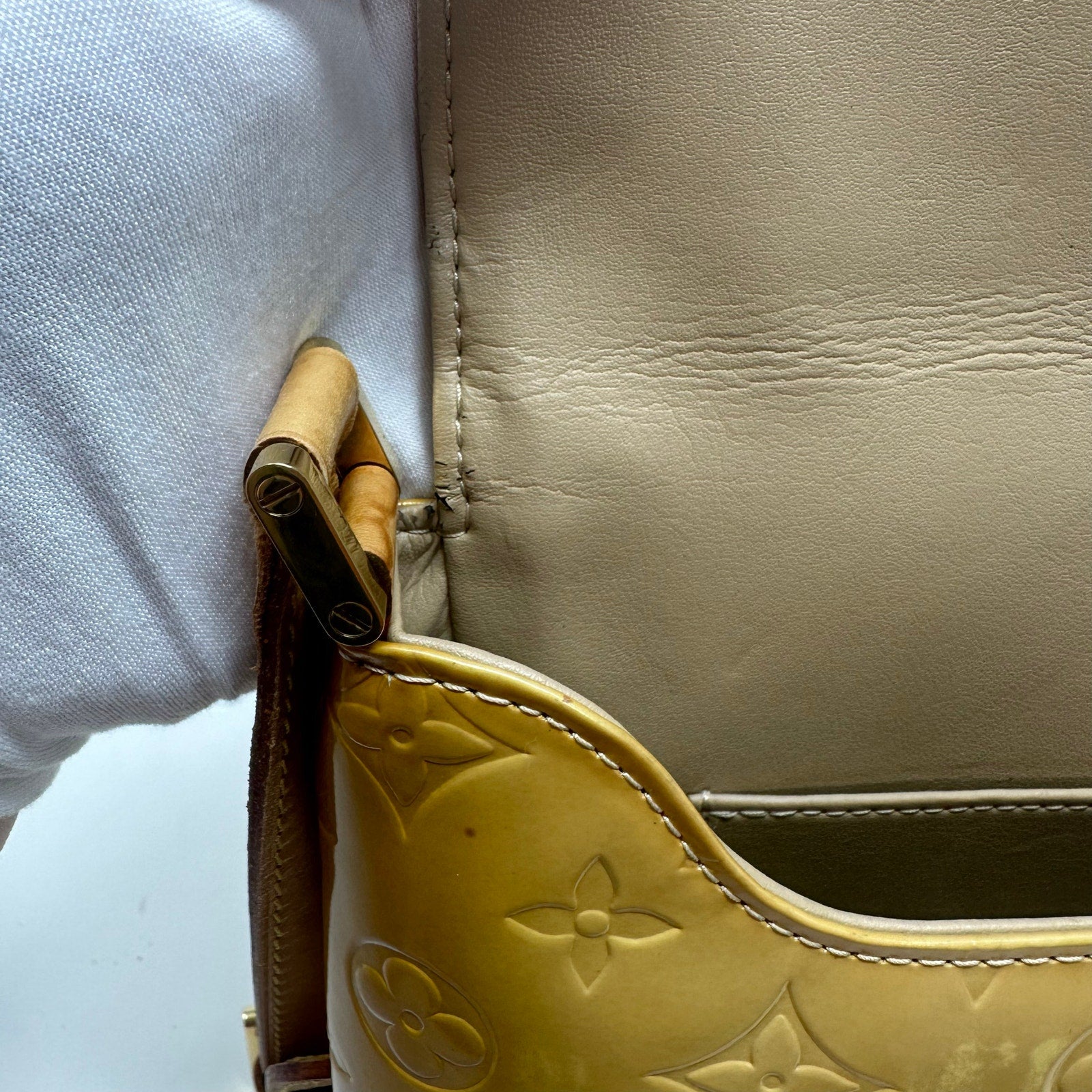 Louis Vuitton LV Vernis Yellow Thompson Street Shoulder Bag