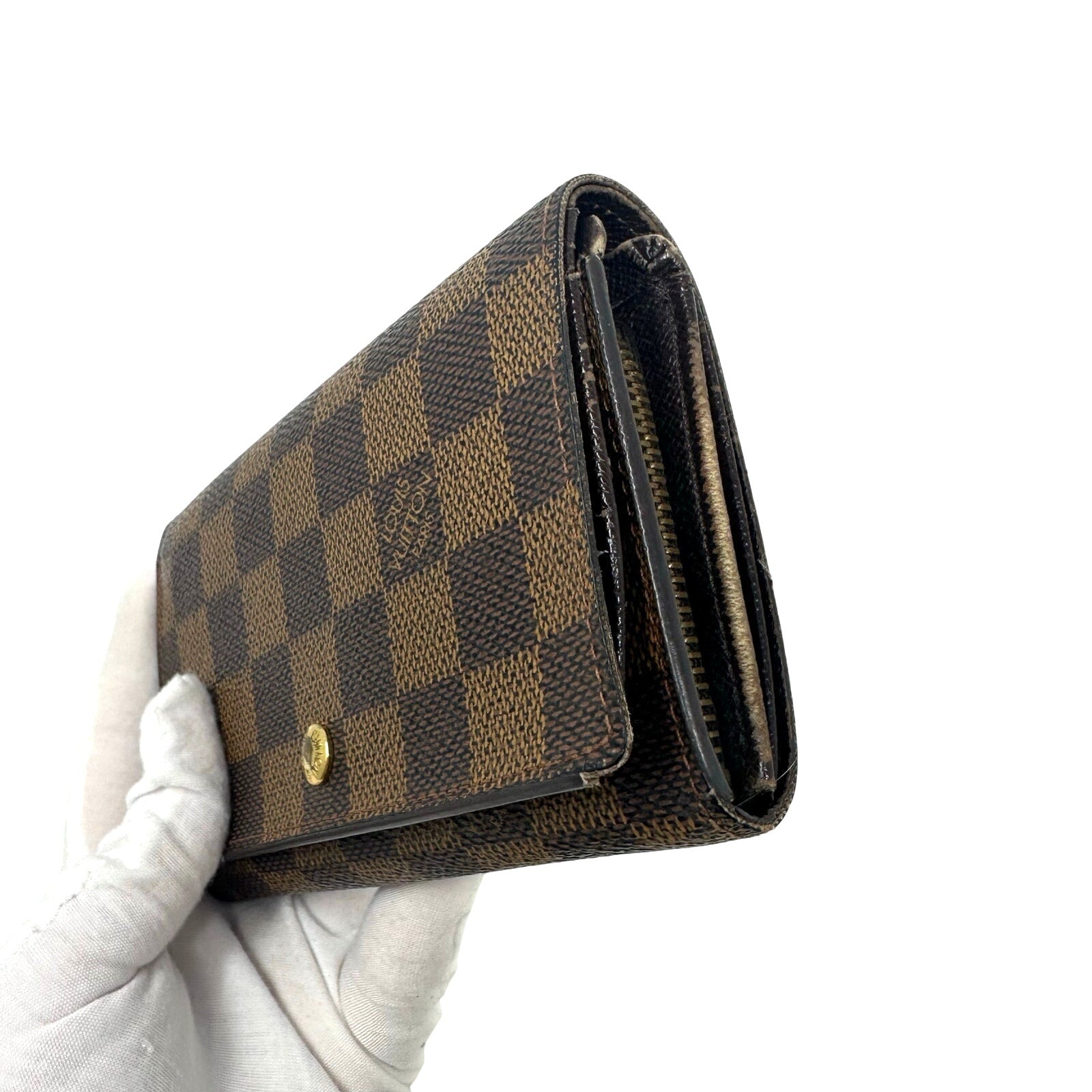 Louis Vuitton LV Damier Ebene Porte Monnaie Tresor Wallet
