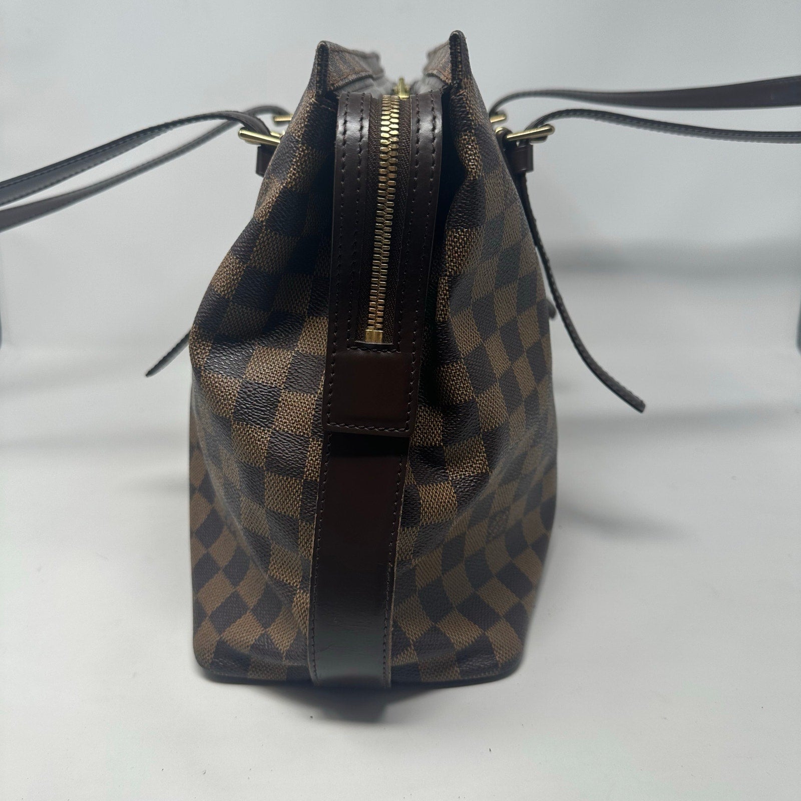 Louis Vuitton LV Tote Bag Chelsea Ebene Brown Damier