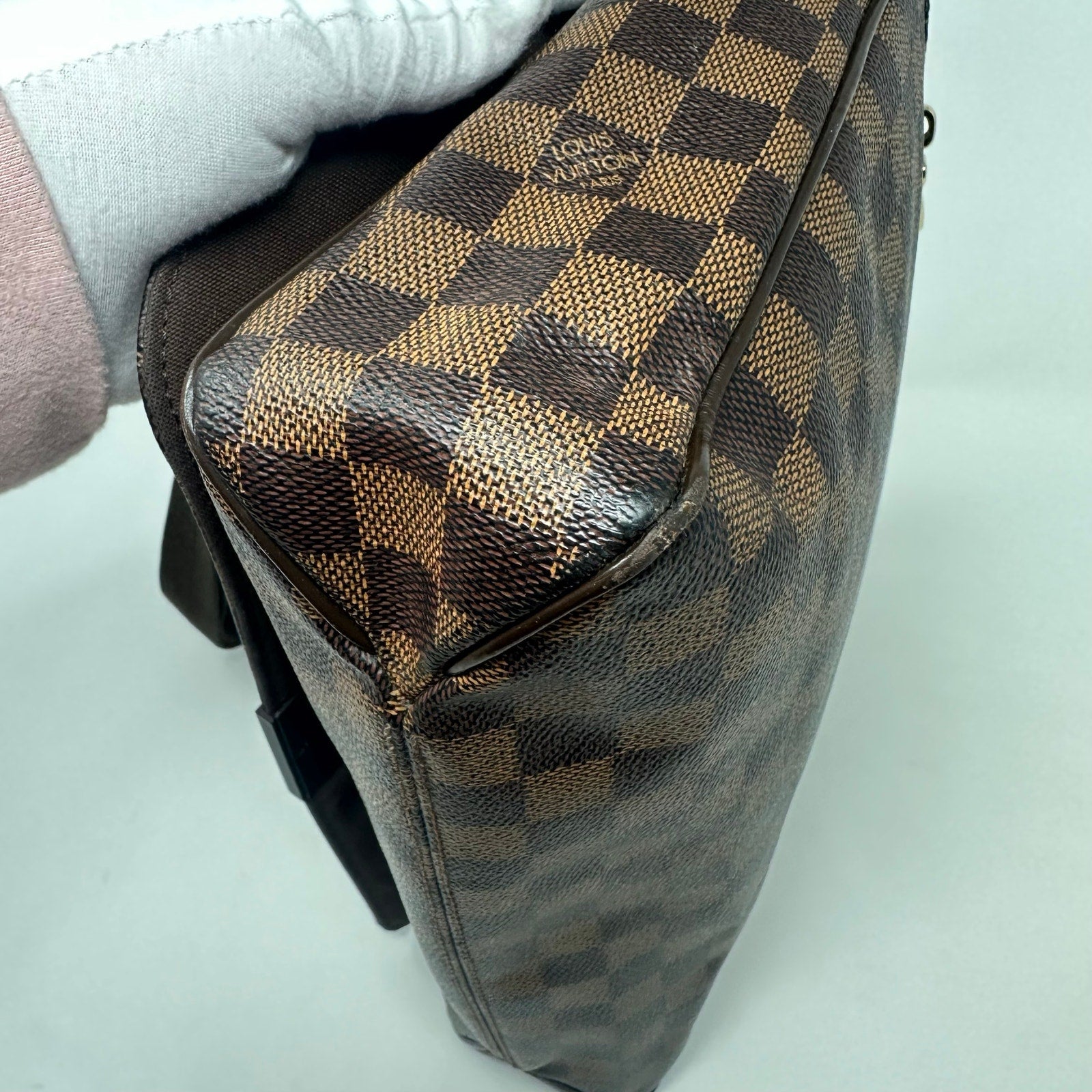 Louis Vuitton LV Damier Ebene District MM Crossbody Messenger Bag