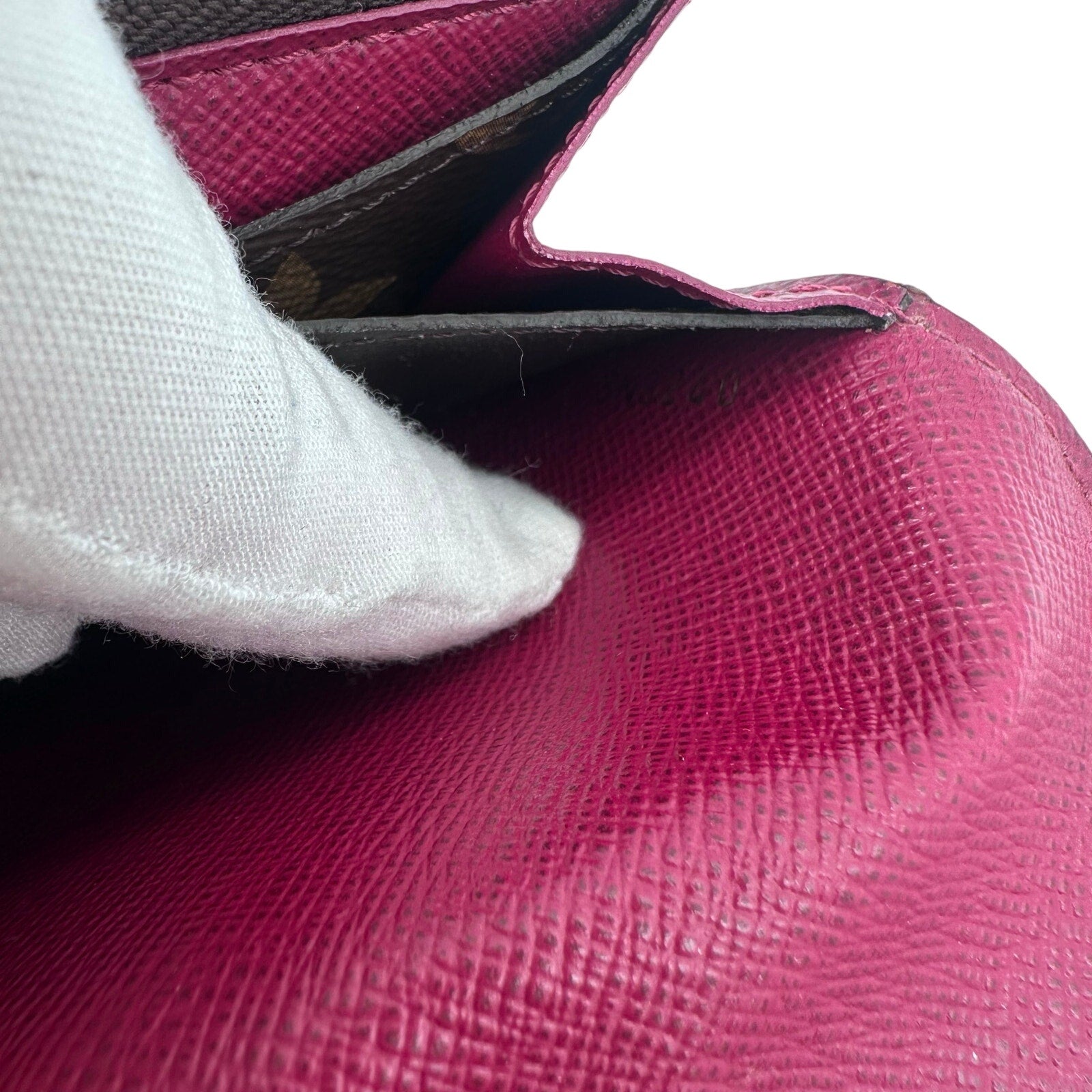Louis Vuitton LV Monogram Emilie Wallet Pivione Pink
