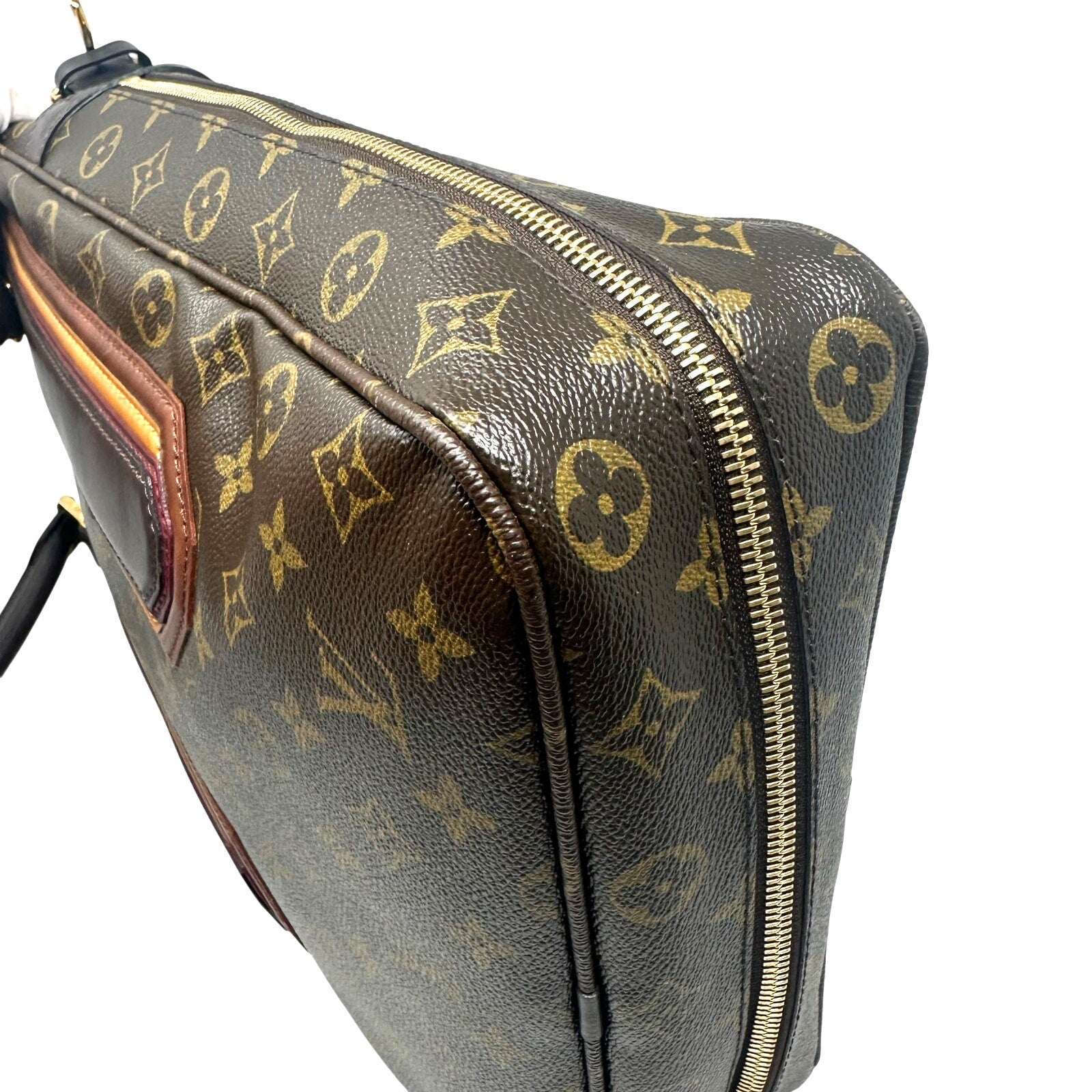Louis Vuitton LV Monogram Bequia Porte Documents Vertical Bag
