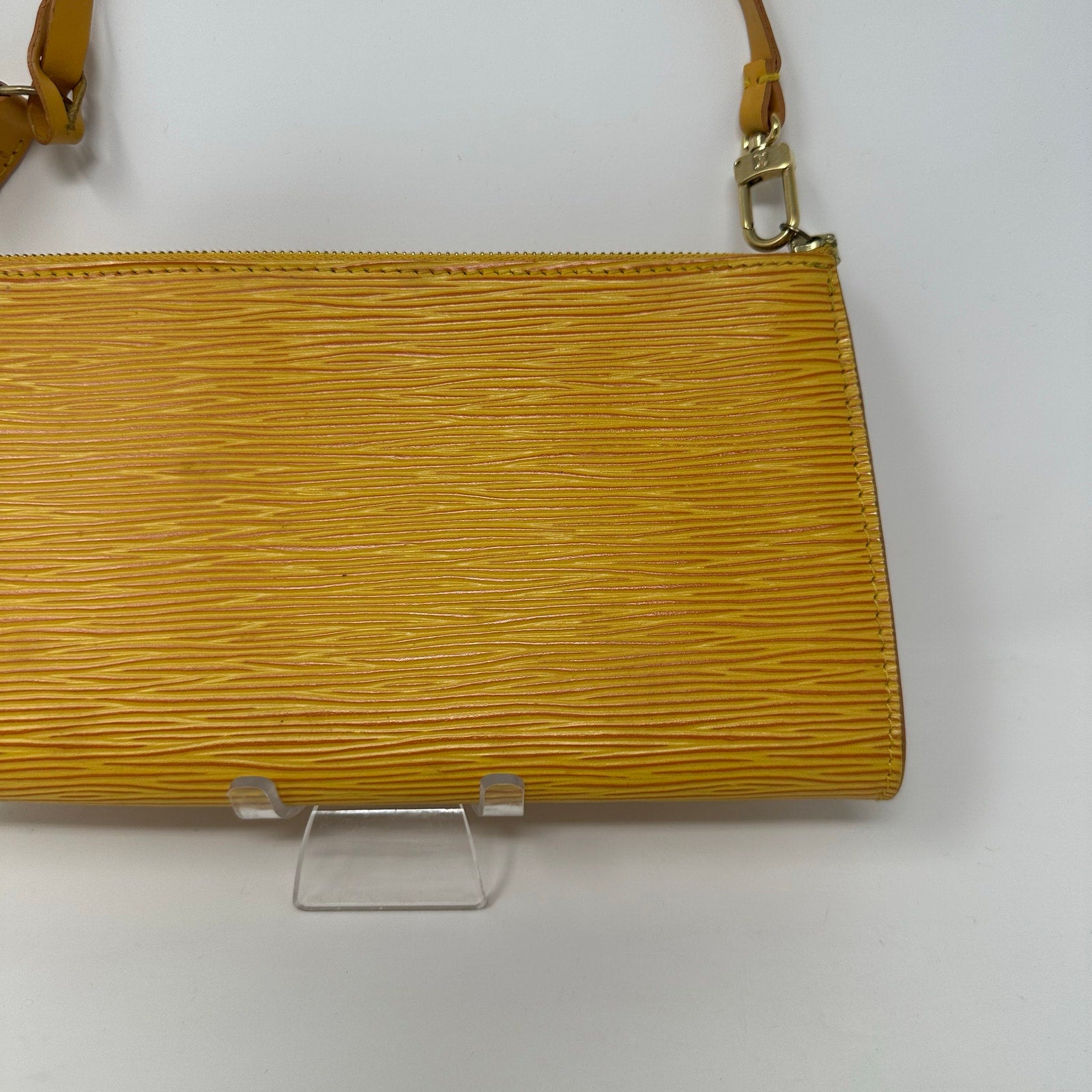 Louis Vuitton LV Yellow Epi Leather Pochette Accessoires Pouch