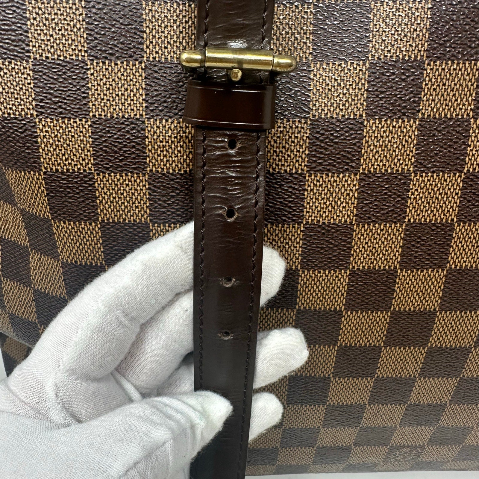 Louis Vuitton LV Tote Bag Chelsea Ebene Brown Damier