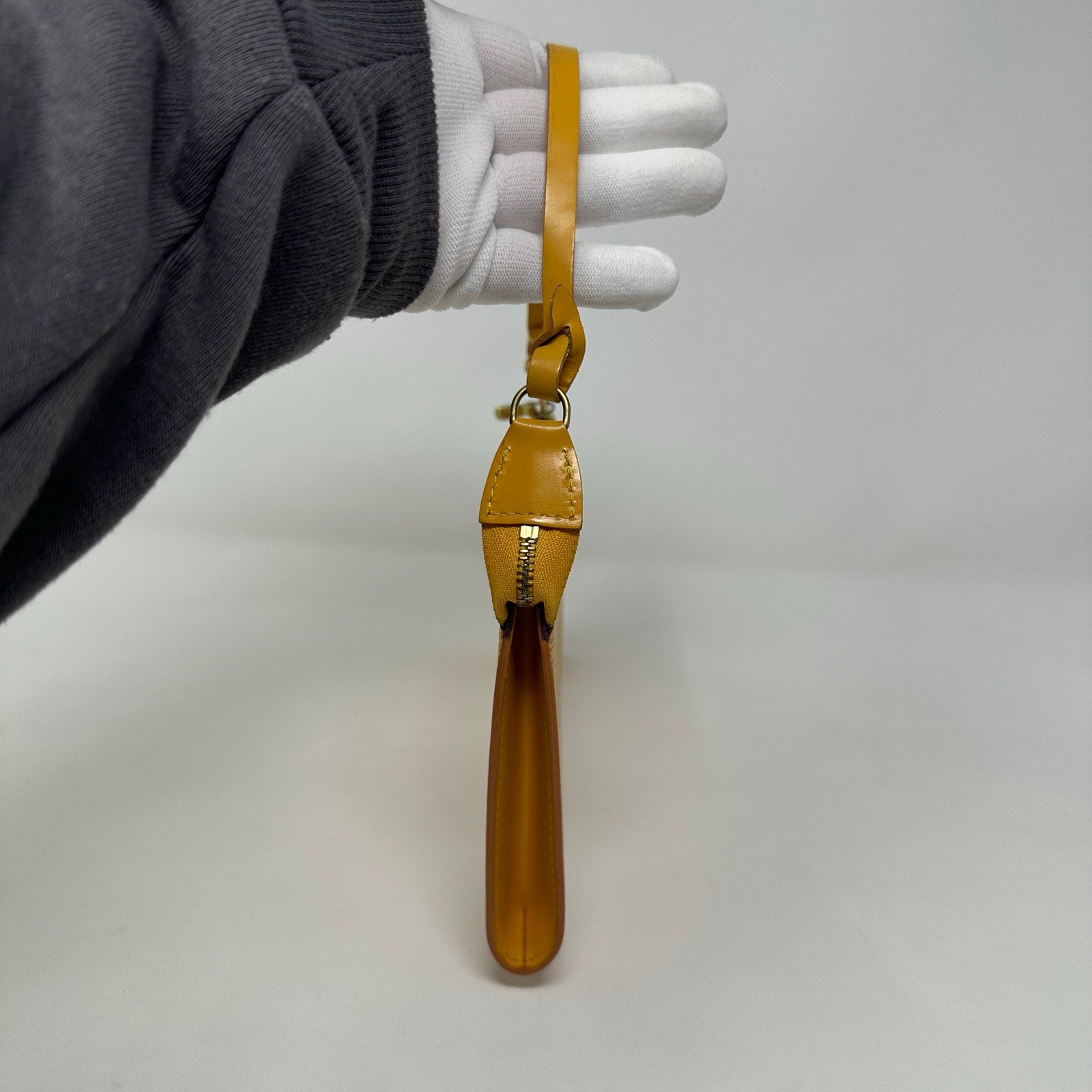 Louis Vuitton LV Yellow Epi Leather Pochette Accessoires Pouch