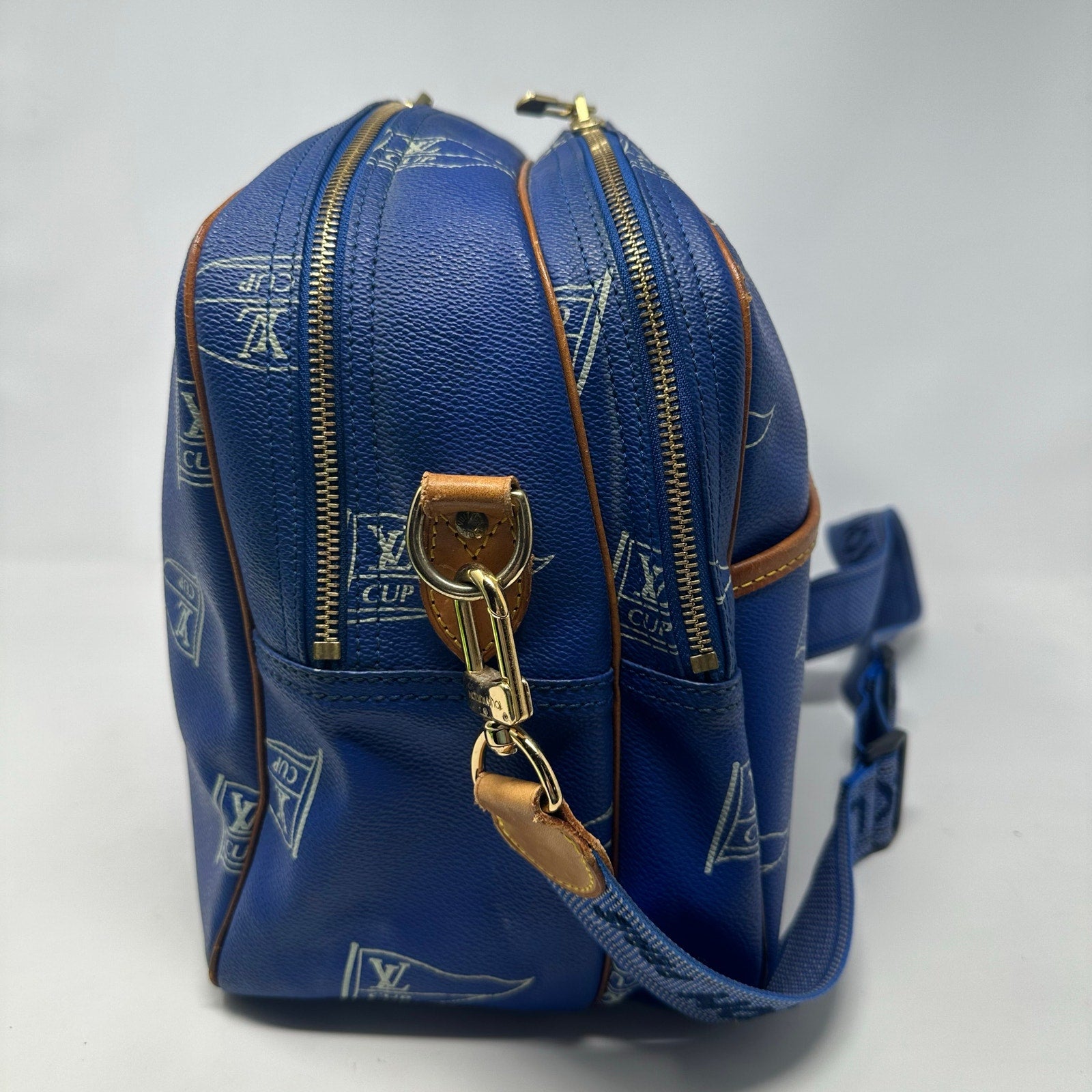 Louis Vuitton LV Cup Blue Monogram Sail Sac Cowes Messenger Bag