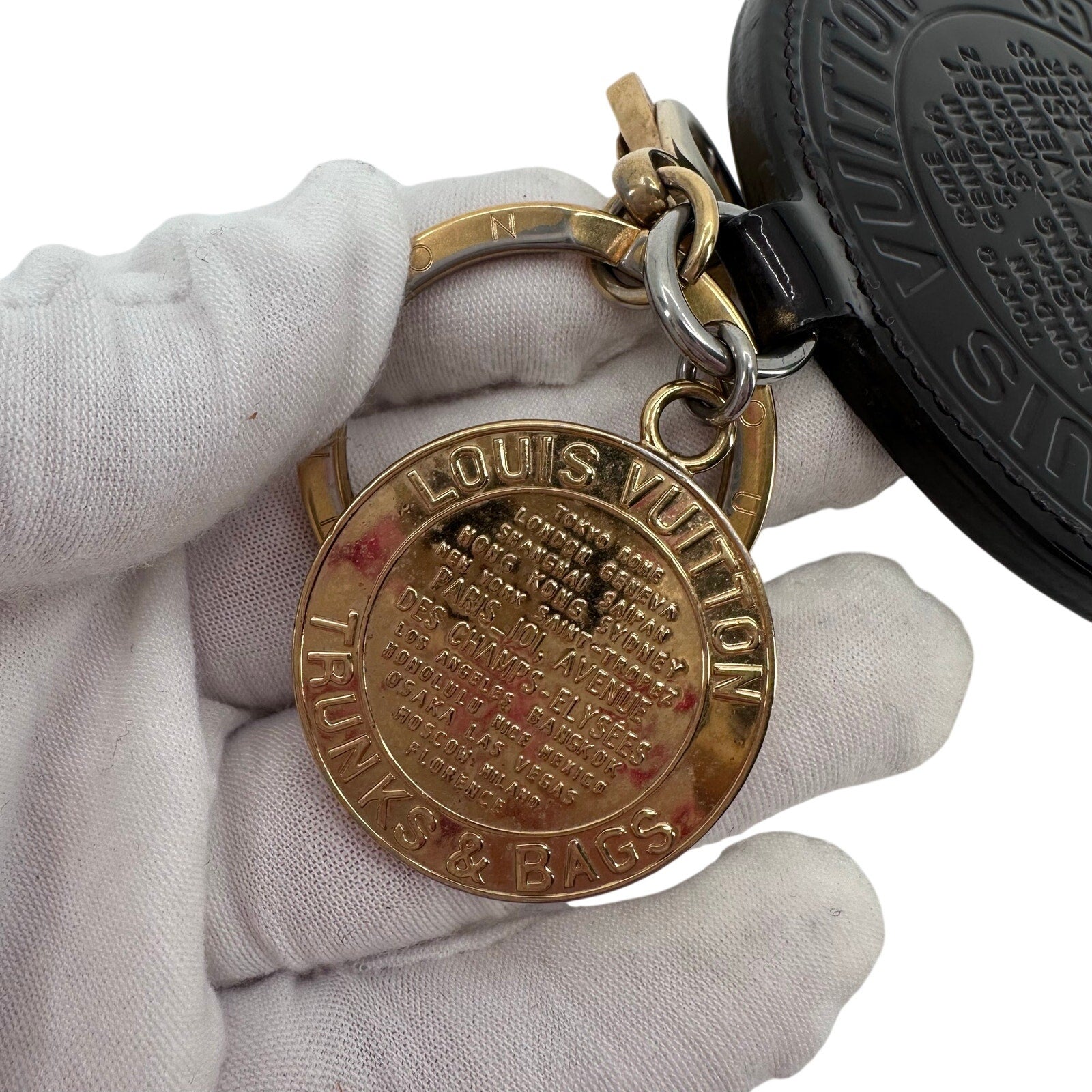 Louis Vuitton LV Vernis Limited Edition Trunks & Bags Keychain Bag Charm Amarante