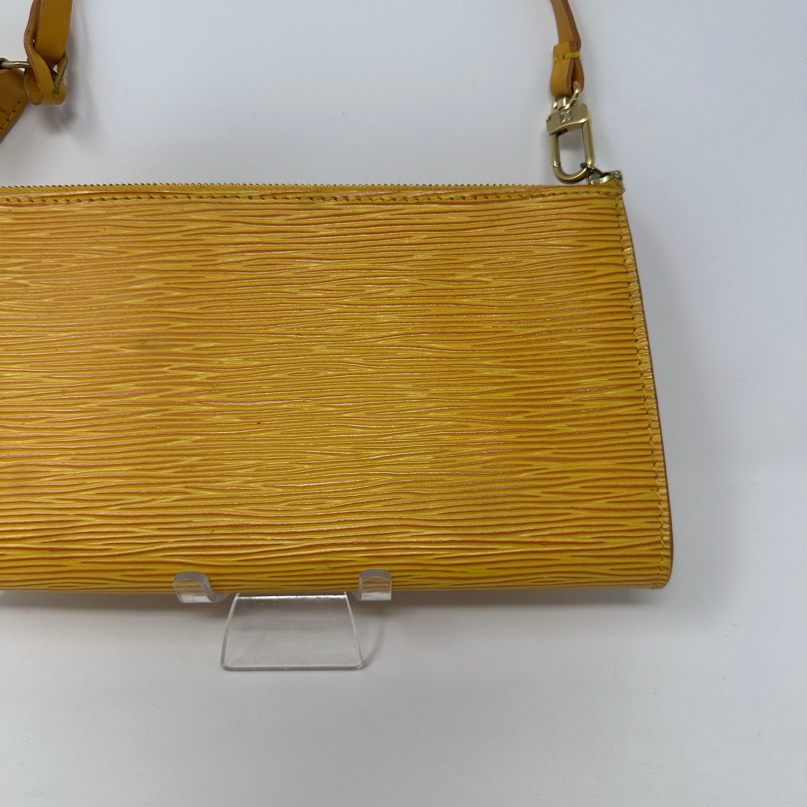 Louis Vuitton LV Yellow Epi Leather Pochette Accessoires Pouch