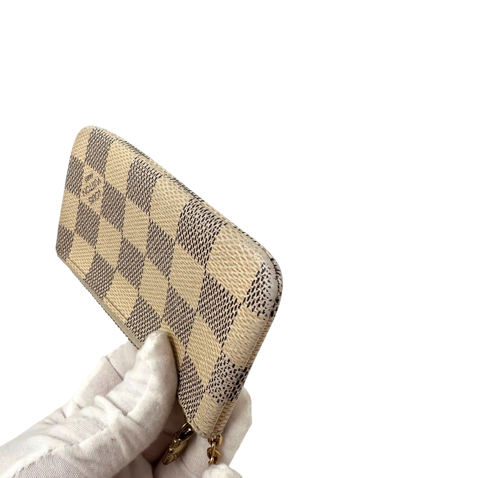 Louis Vuitton LV Damier Azure Coin Key Cles Zip Pouch Keychain