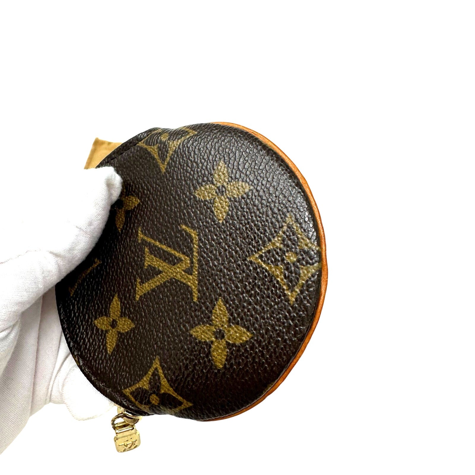 Louis Vuitton LV Monogram Porte Monnaie Round Coin Purse Pouch