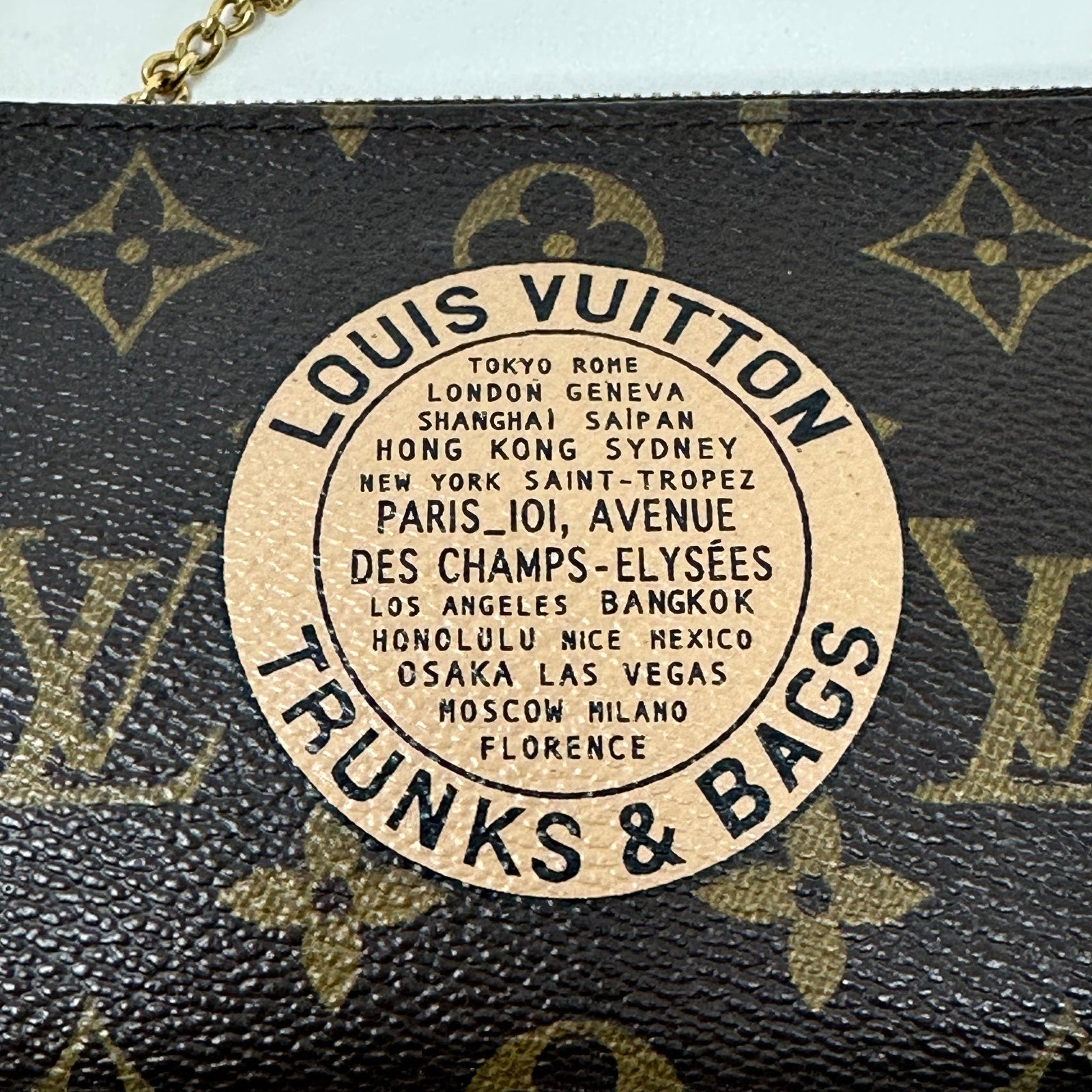 Louis Vuitton LV Limited Edition Monogram Trunks and Bags Mini Pochette