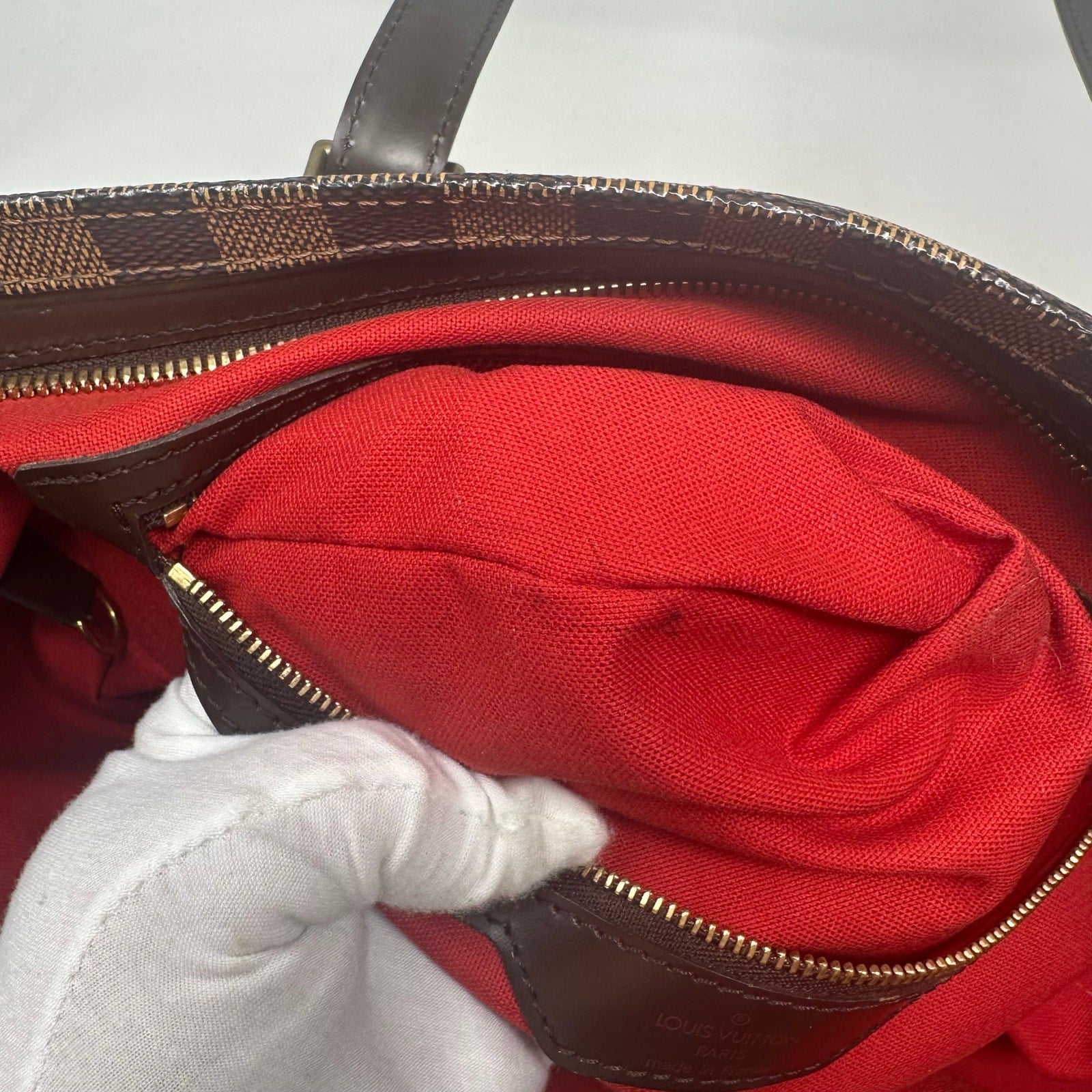 Louis Vuitton LV Tote Bag Chelsea Ebene Brown Damier