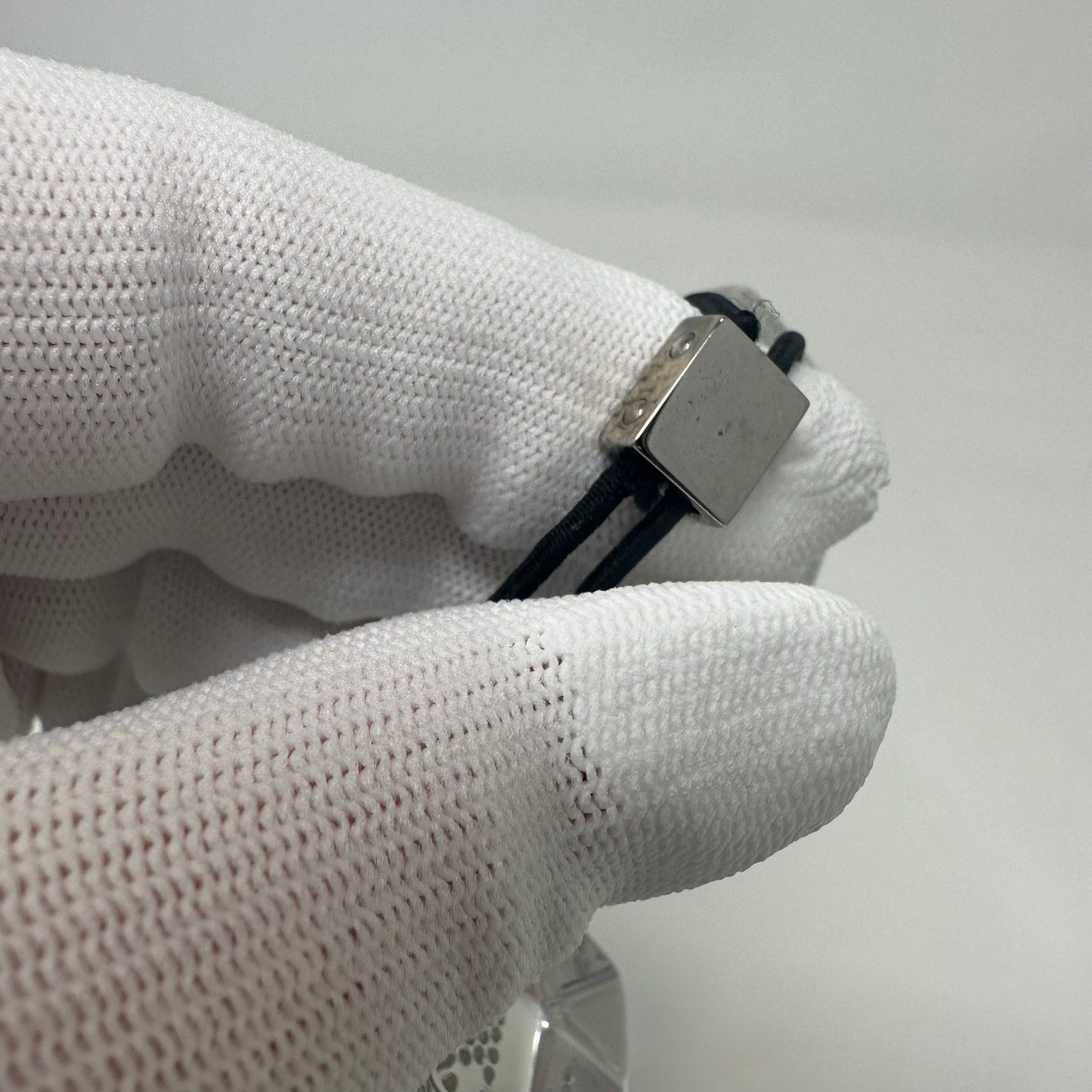 Louis Vuitton LV Transparent Hair Tie Bobbles Silver Clear