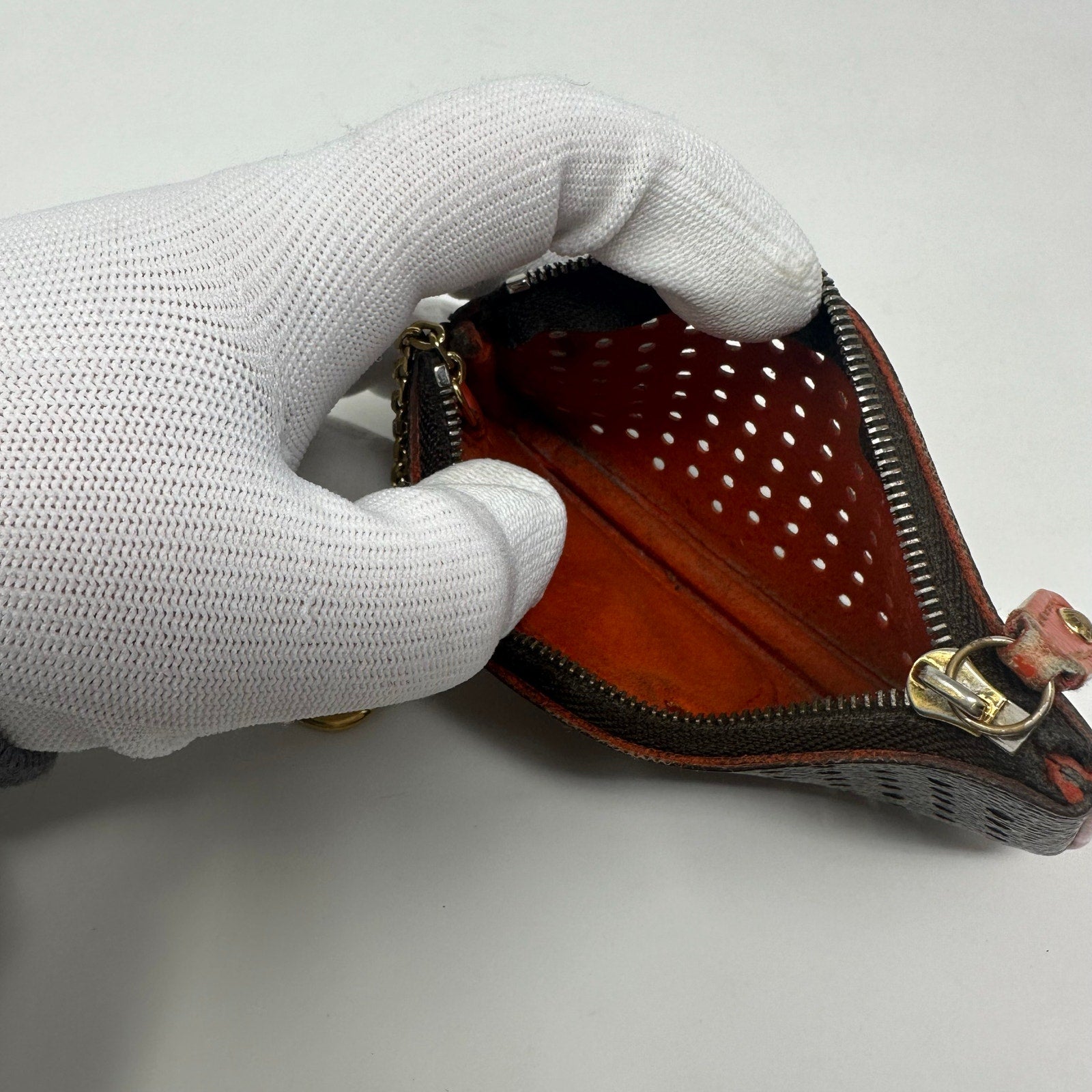 Louis Vuitton LV Monogram Perfo Pochette Cles Wallet Coin Pouch