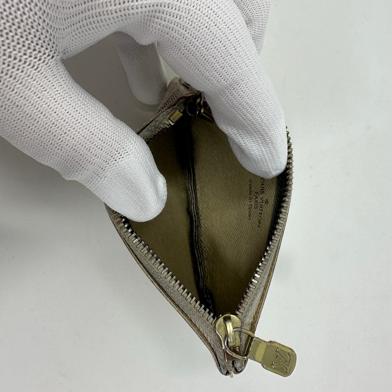 Louis Vuitton LV Damier Azure Coin Cles Pouch Keychain