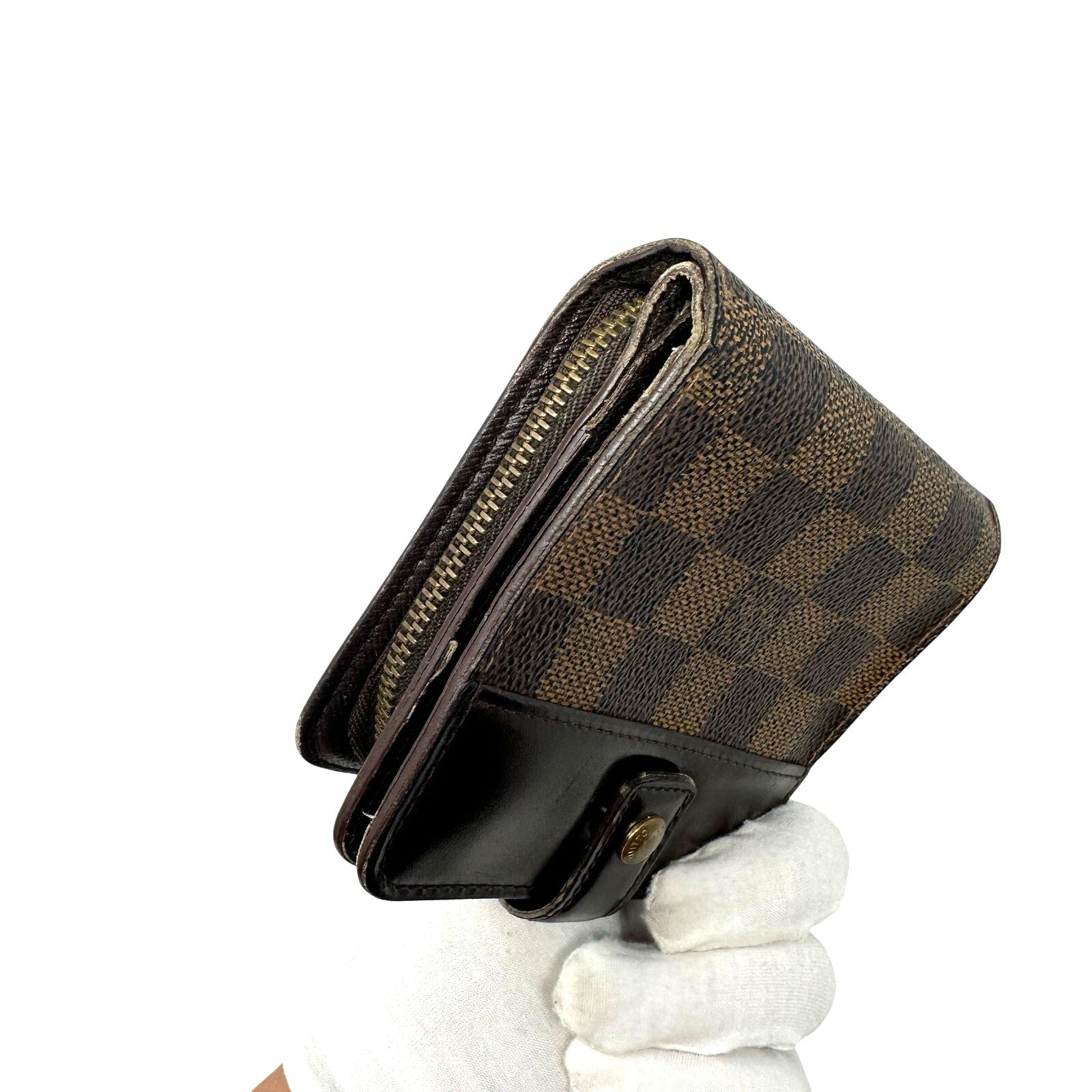 Louis Vuitton LV Damier Ebene Compact Zippy Wallet