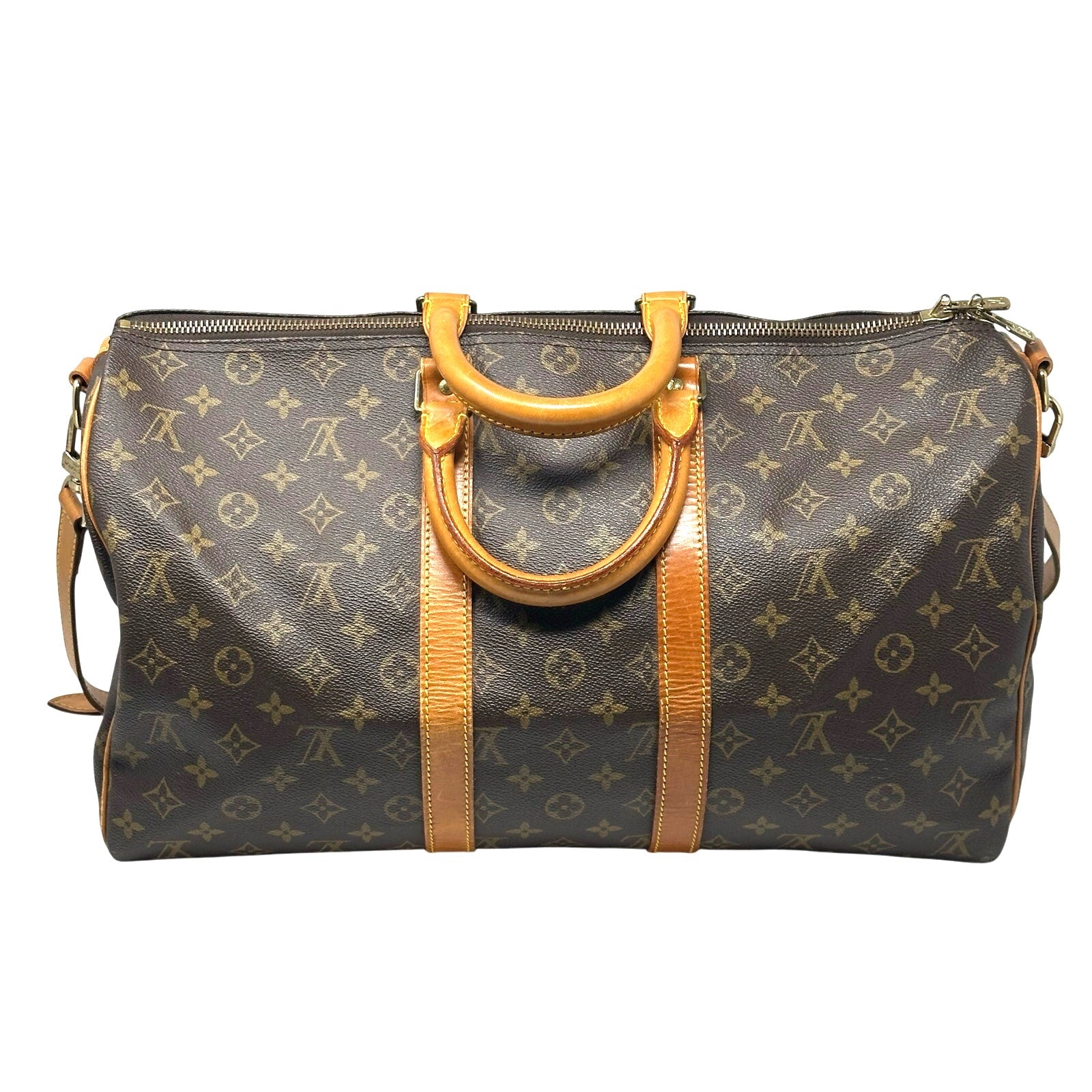Louis Vuitton LV Monogram Keepall 45 Bandoulier Bando Bag Duffle