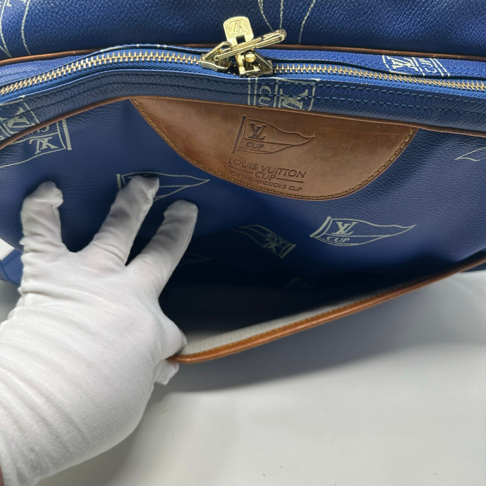 Louis Vuitton LV Cup Blue Monogram Sail Sac Cowes Messenger Bag