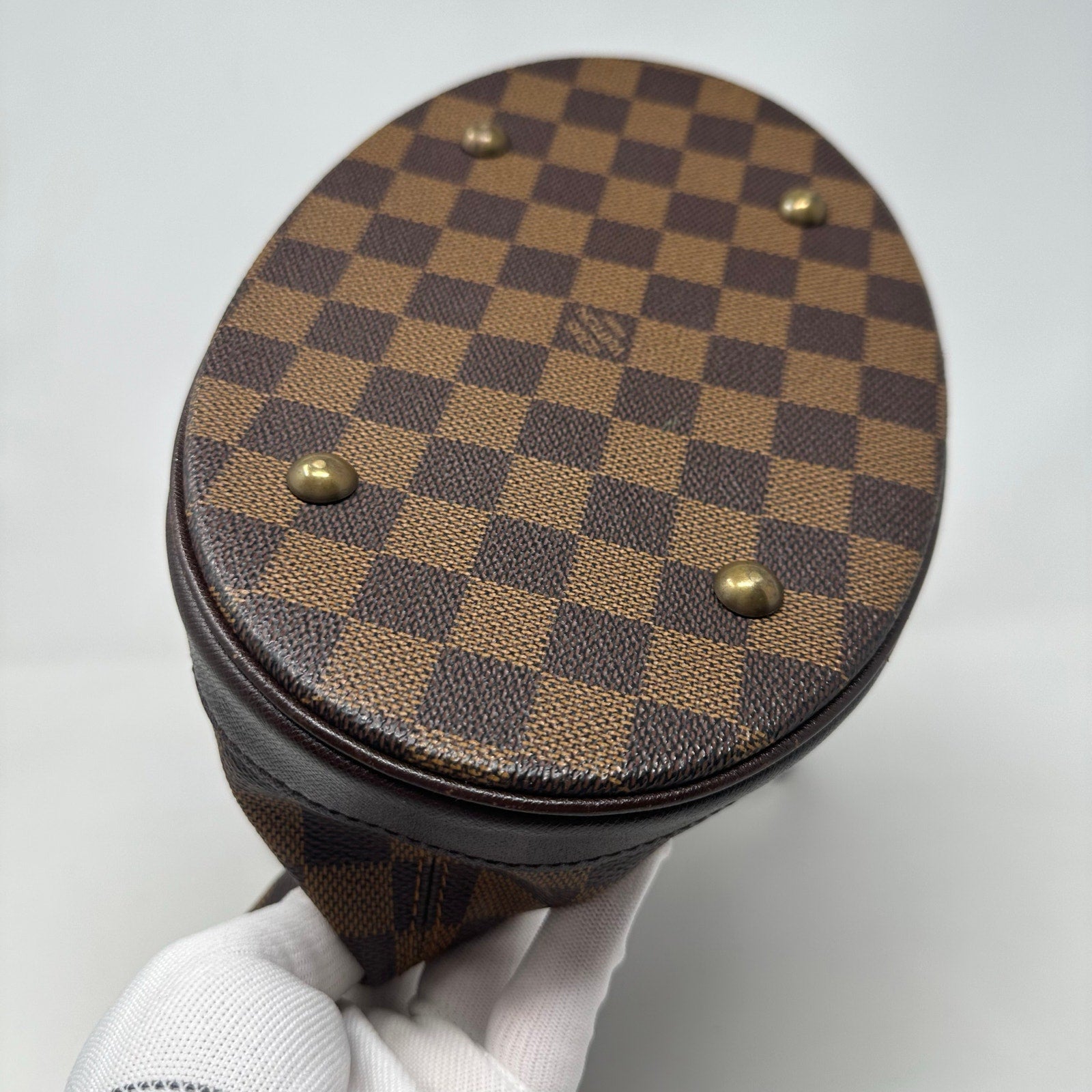Louis Vuitton LV Damier Ebene Marais Bucket Tote Bag