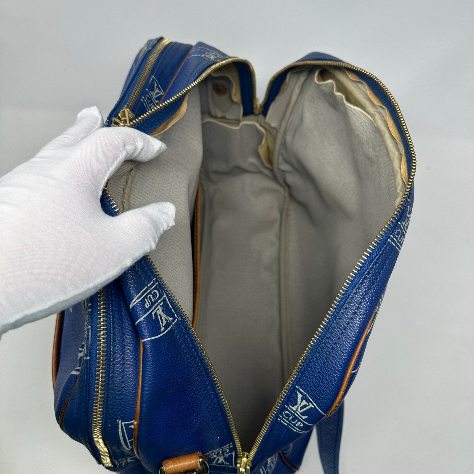 Louis Vuitton LV Cup Blue Monogram Sail Sac Cowes Messenger Bag