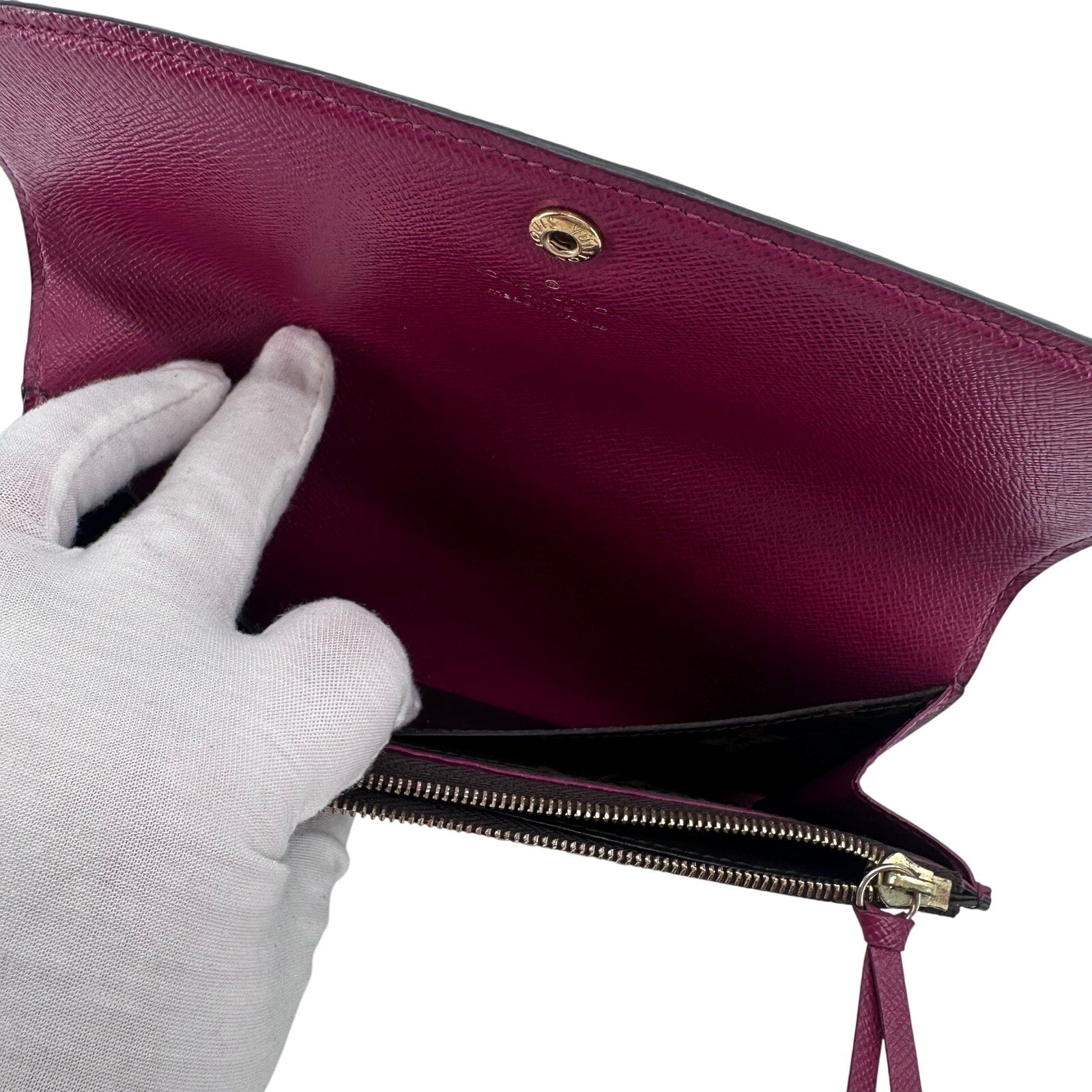 Louis Vuitton LV Monogram Emilie Wallet Pivione Pink