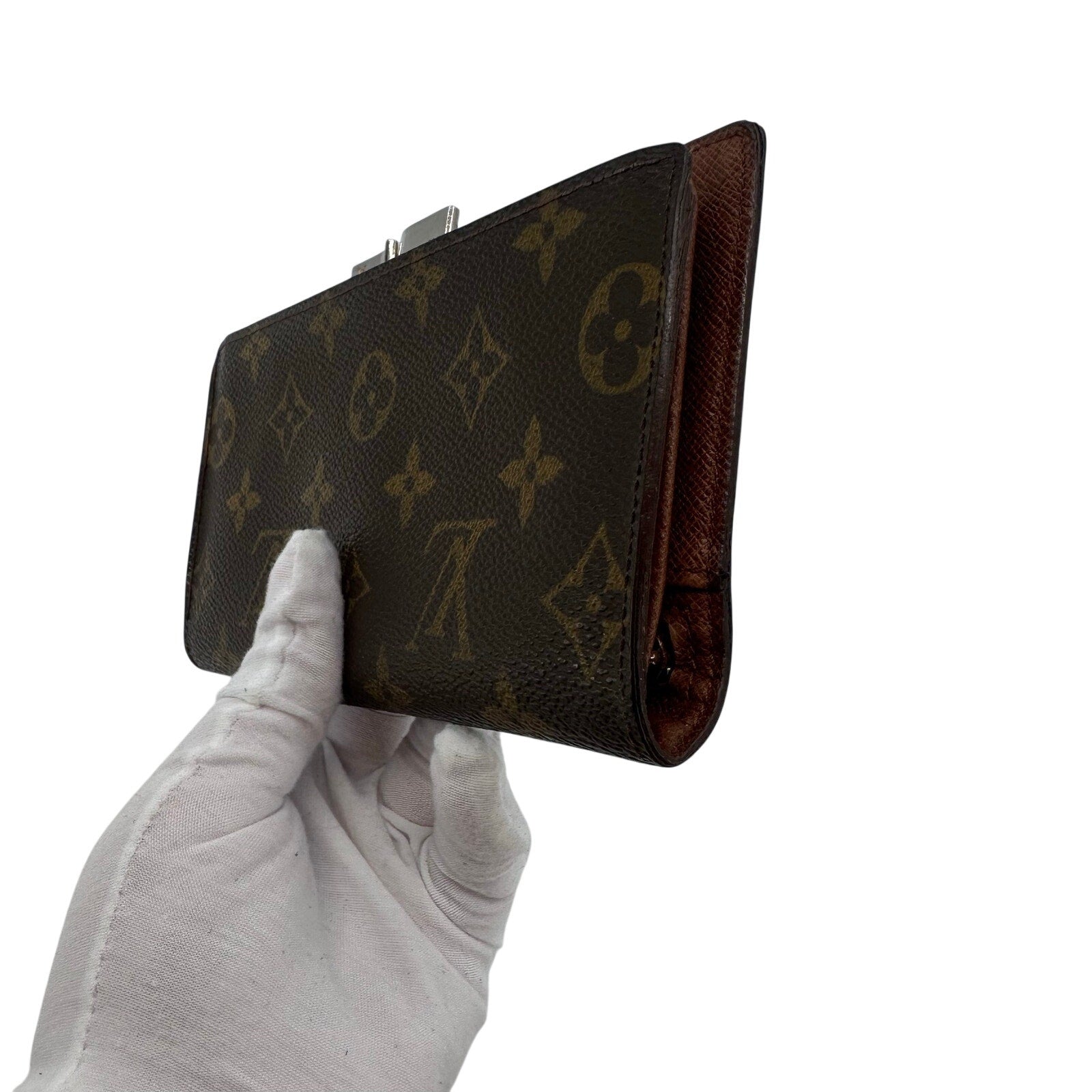 Louis Vuitton LV Monogram Kisslock Long Wallet