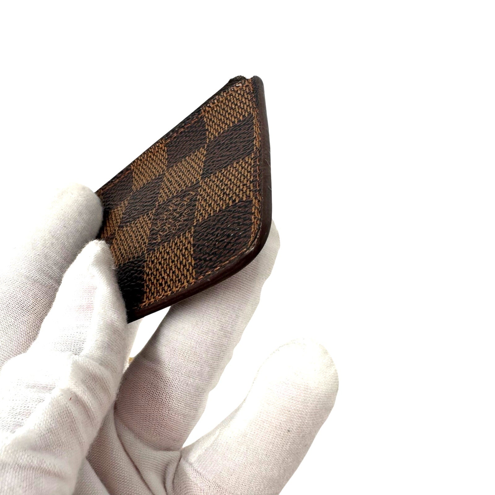 Louis Vuitton LV Damier Ebene Coin Pochette Cles Zii Key Pouch Keychain Limited Edition Solid Back