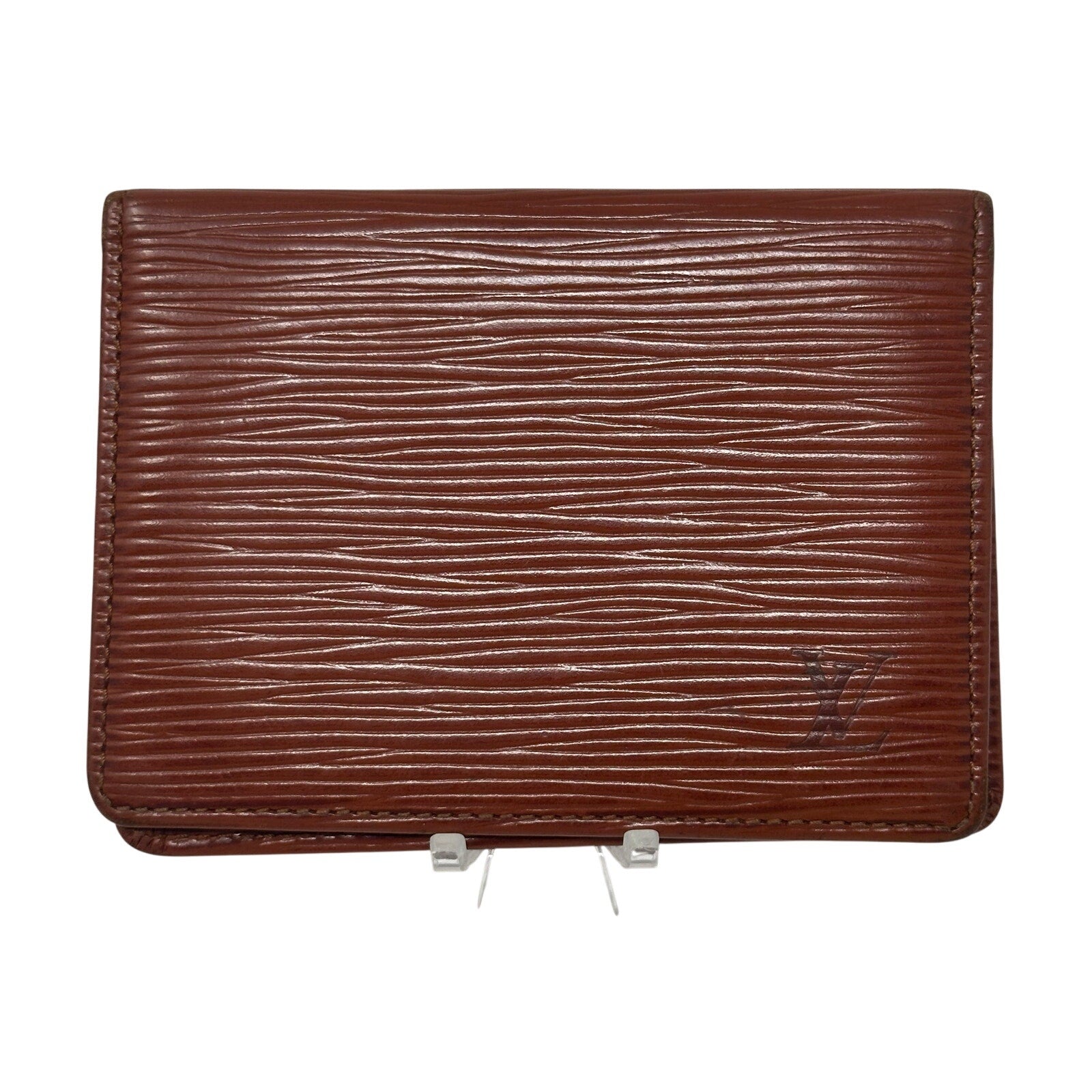 Louis Vuitton LV Epi Leather Card Case ID Holder Brown
