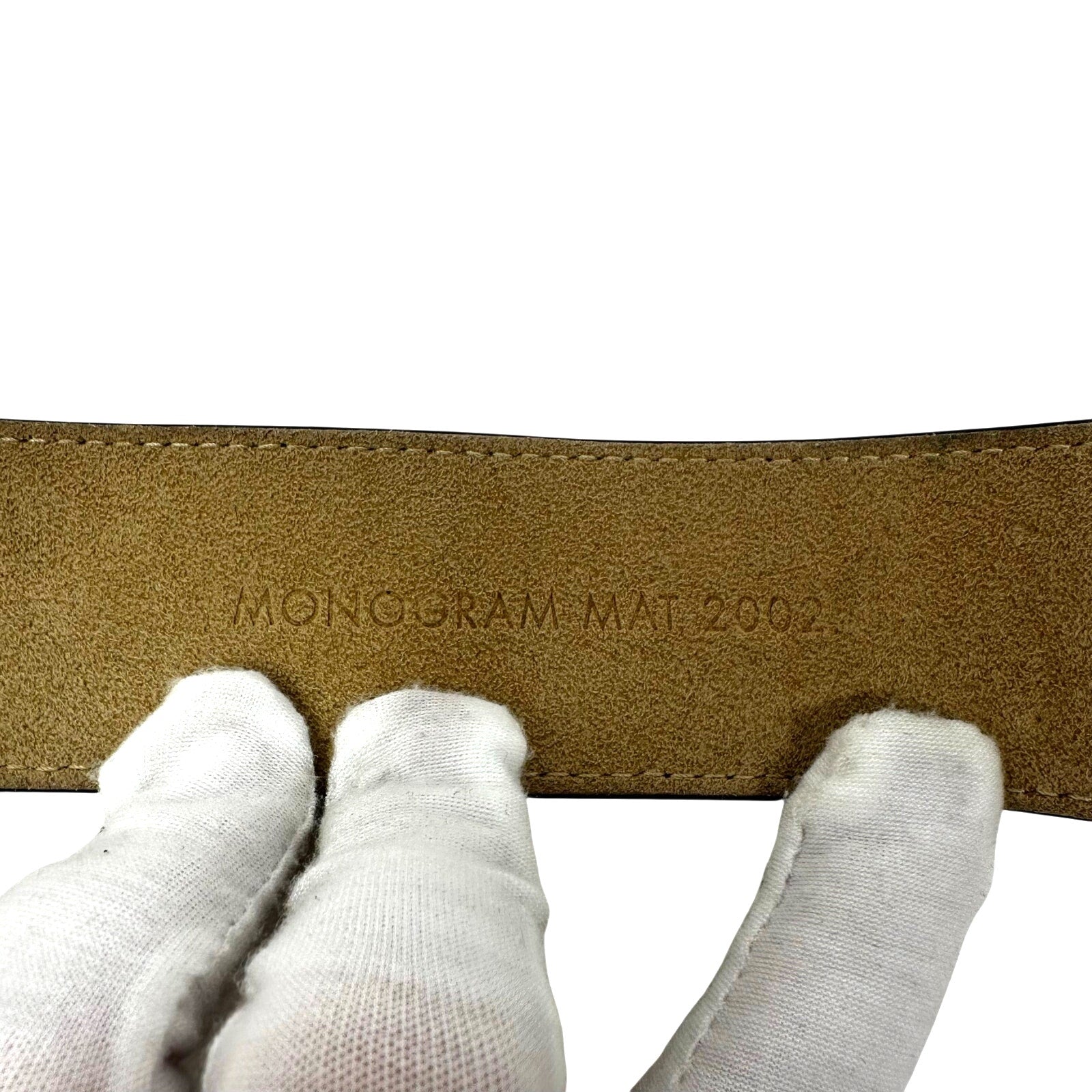 Louis Vuitton Monogram Mat 2002 Cuir Bleu Bracelet Armband